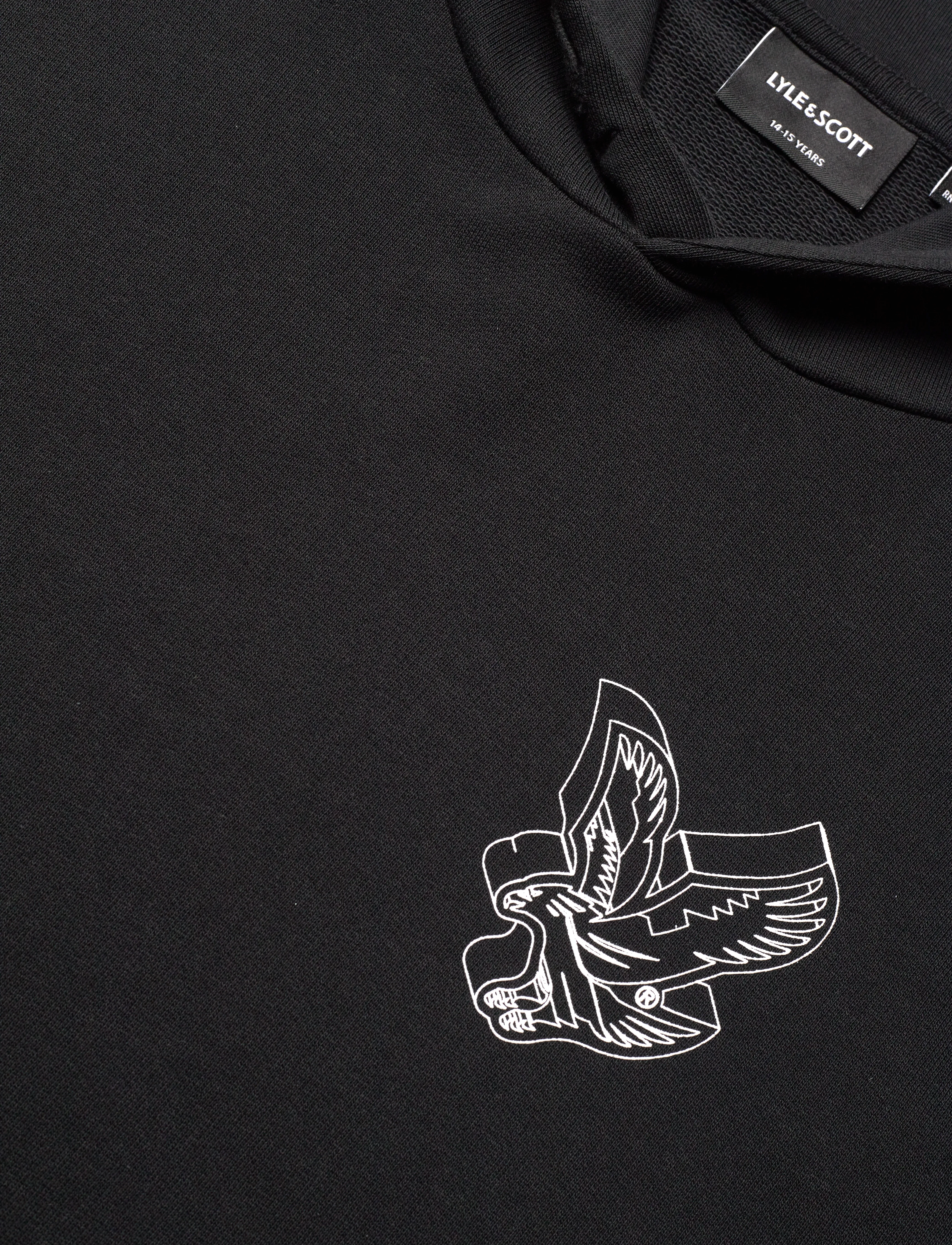 Lyle & Scott - 3D Eagle Graphic Hoodie - z865 jet black - 2