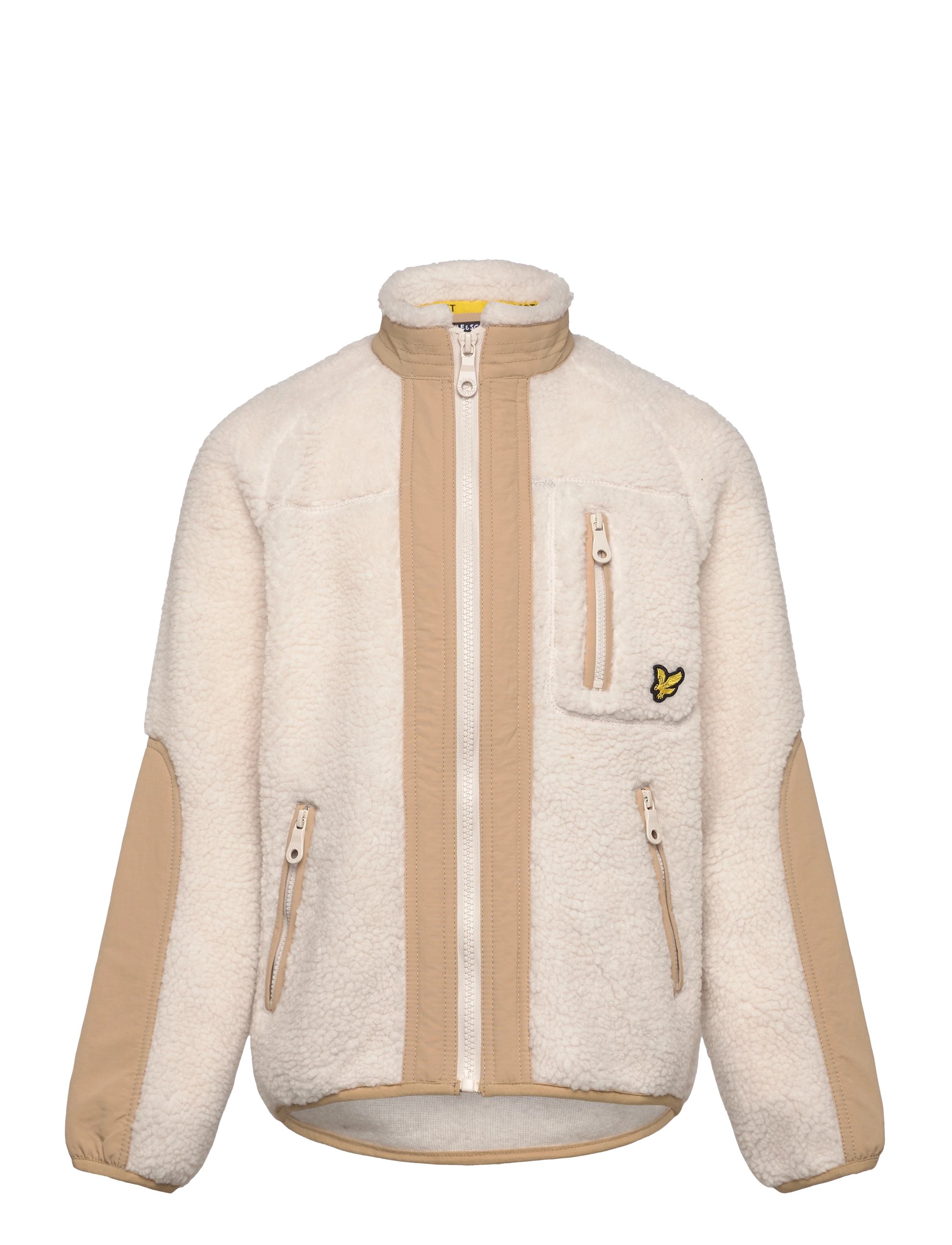 Lyle & Scott - Woven Trim Sherpa Fleece - w870 cove - 0