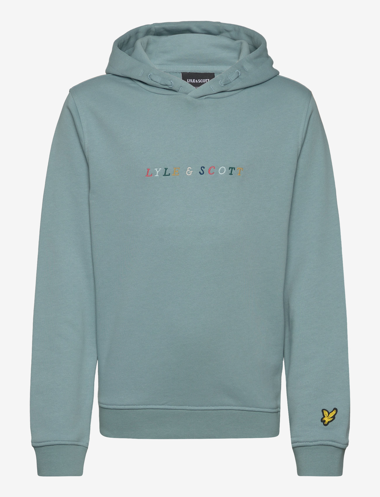 Lyle & Scott - Multi Coloured Embroidery Hoodie - blue smoke - 0