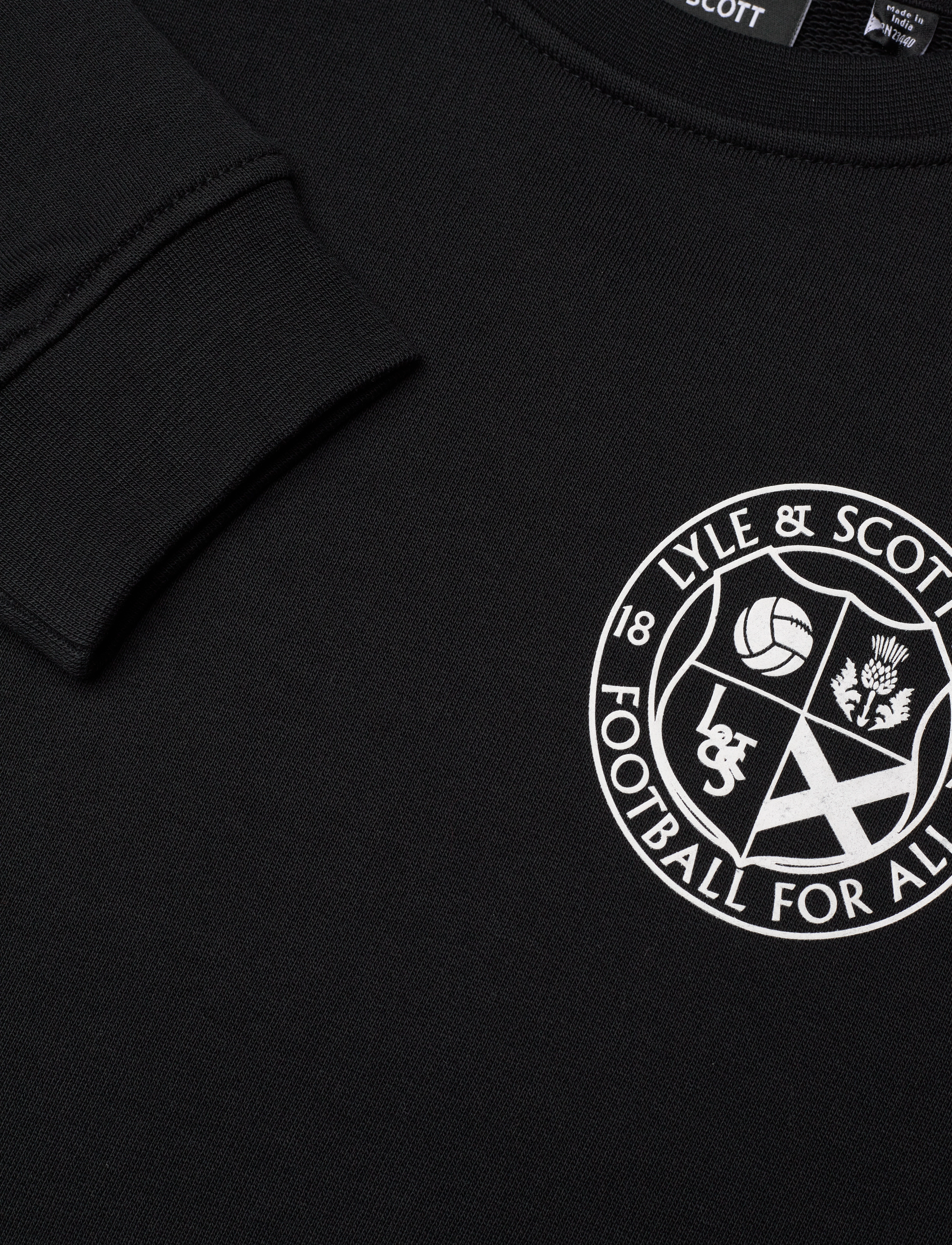 Lyle & Scott - Football Logo Crew Neck Sweatshirt - jet black - 2