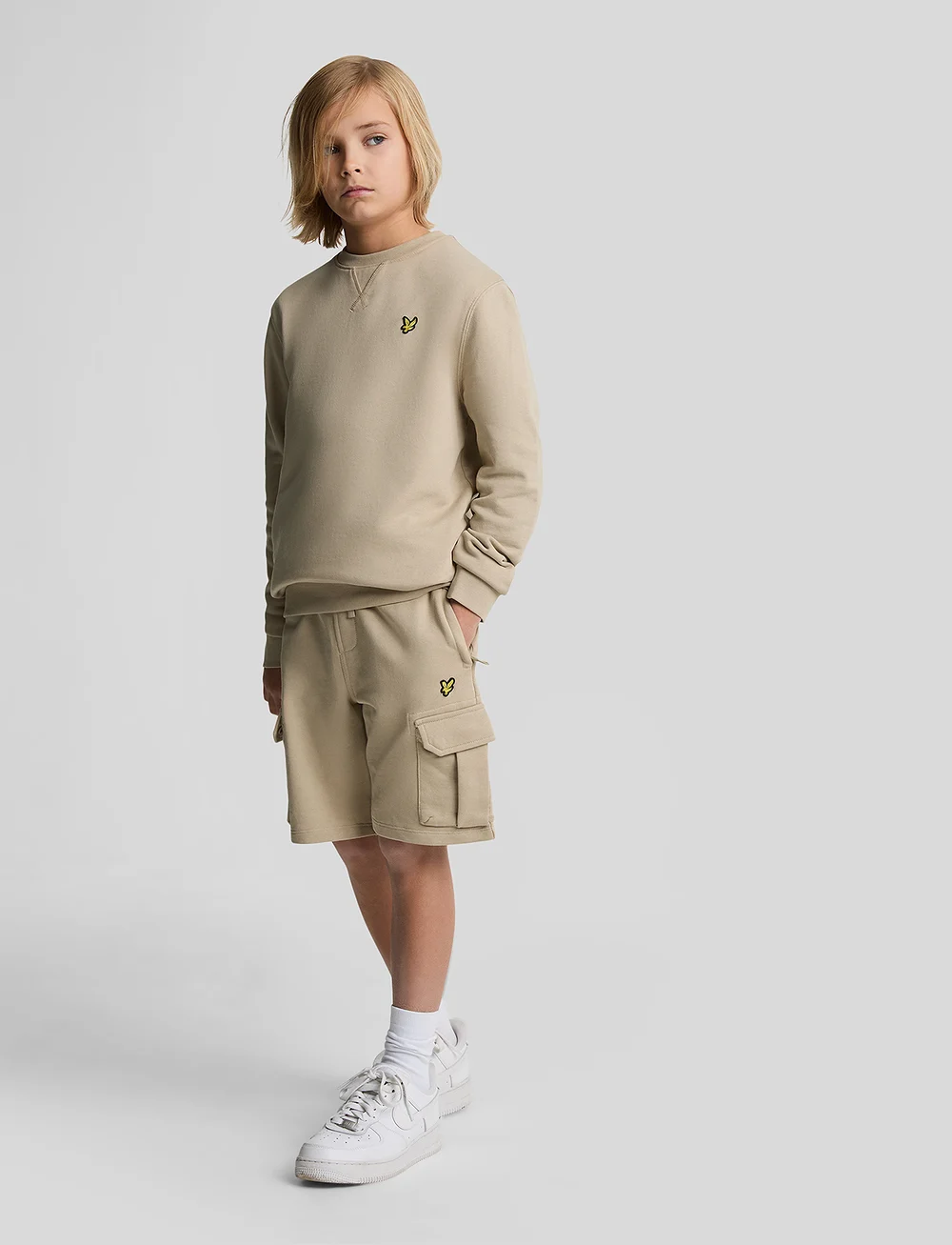 Lyle & Scott - Cargo Sweat Short - sweatshorts - z151 stone - 0