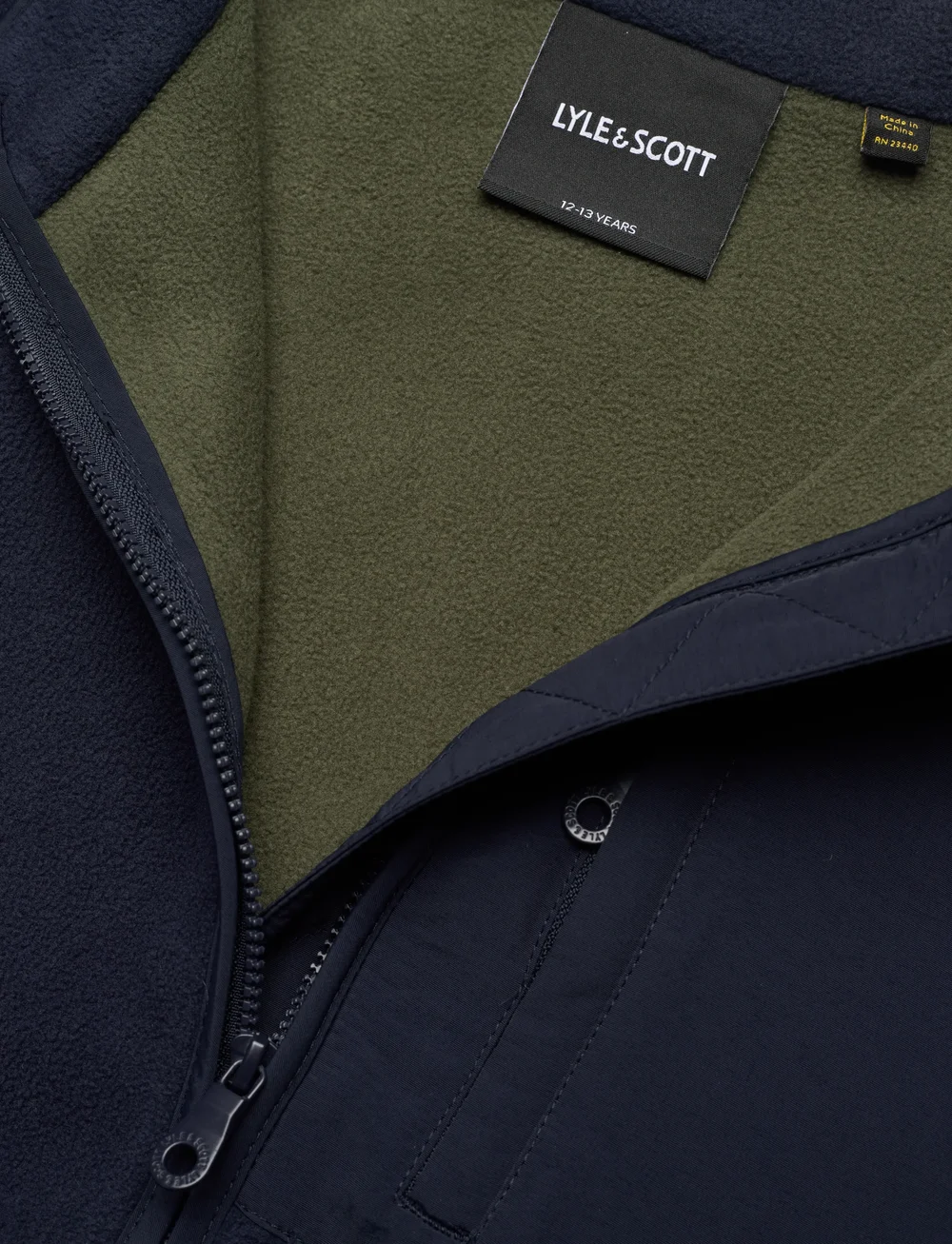 Lyle & Scott - Nylon Trim Polar Fleece - fleecejacken - z271 dark navy - 2