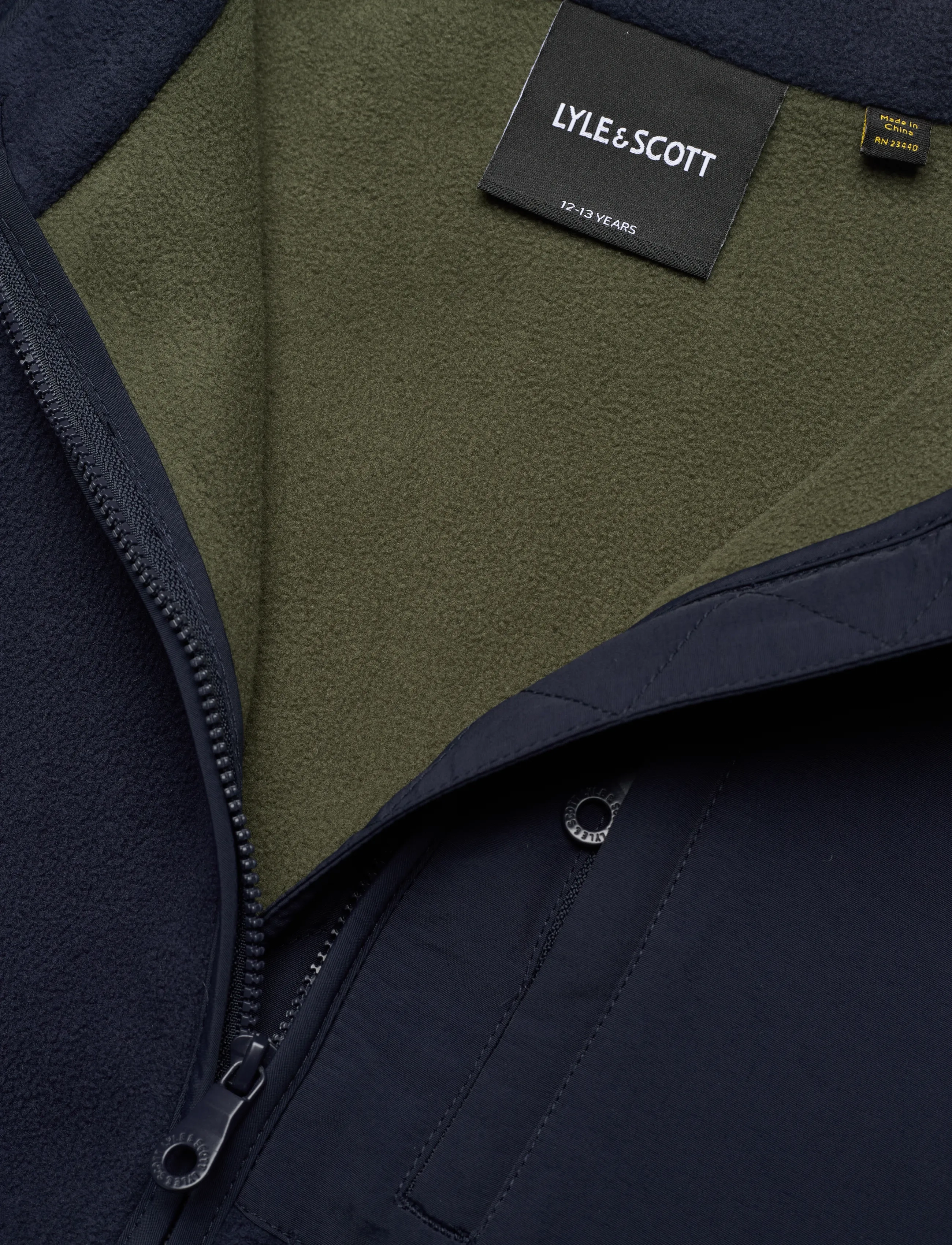 Lyle & Scott - Nylon Trim Polar Fleece - fleecejacken - z271 dark navy - 2