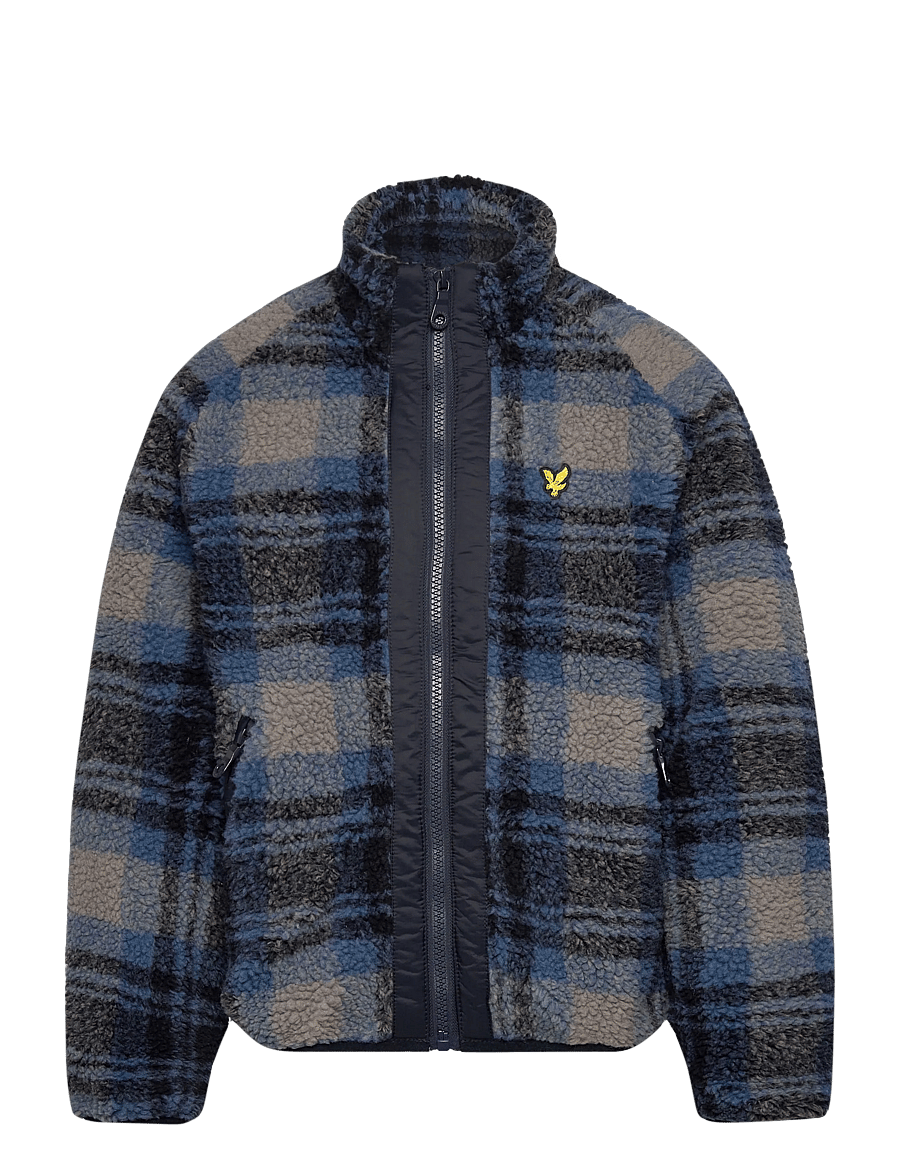 Lyle & Scott - Jacquard Sherpa Fleece - fleecejacken - z99 navy - 0