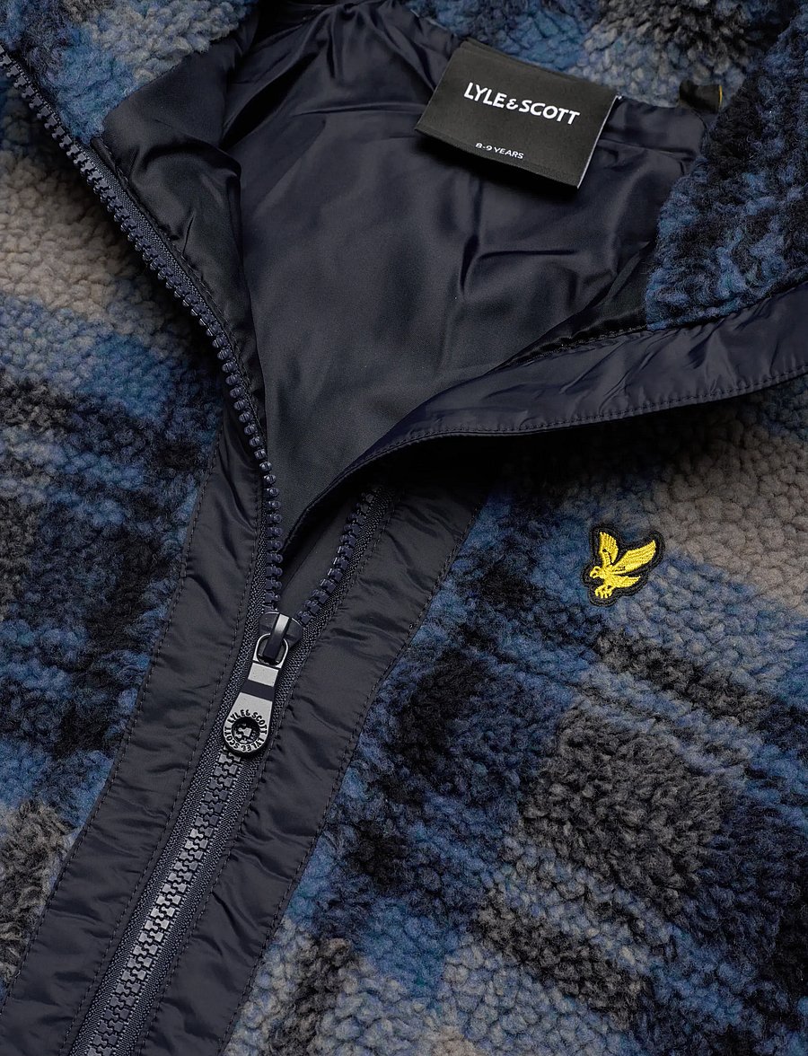 Lyle & Scott - Jacquard Sherpa Fleece - fleecejacken - z99 navy - 2