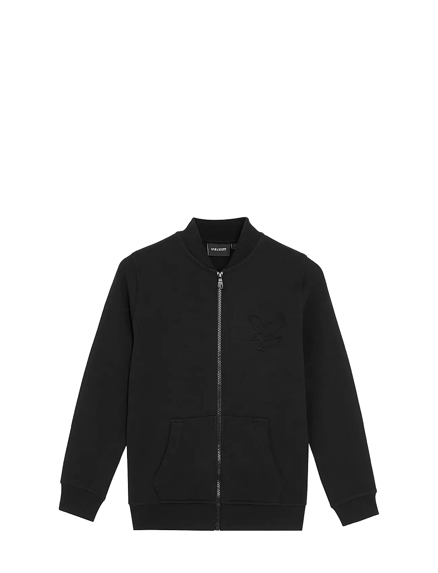Lyle & Scott - Embossed Eagle Track Jacket - hoodies - z865 jet black - 0