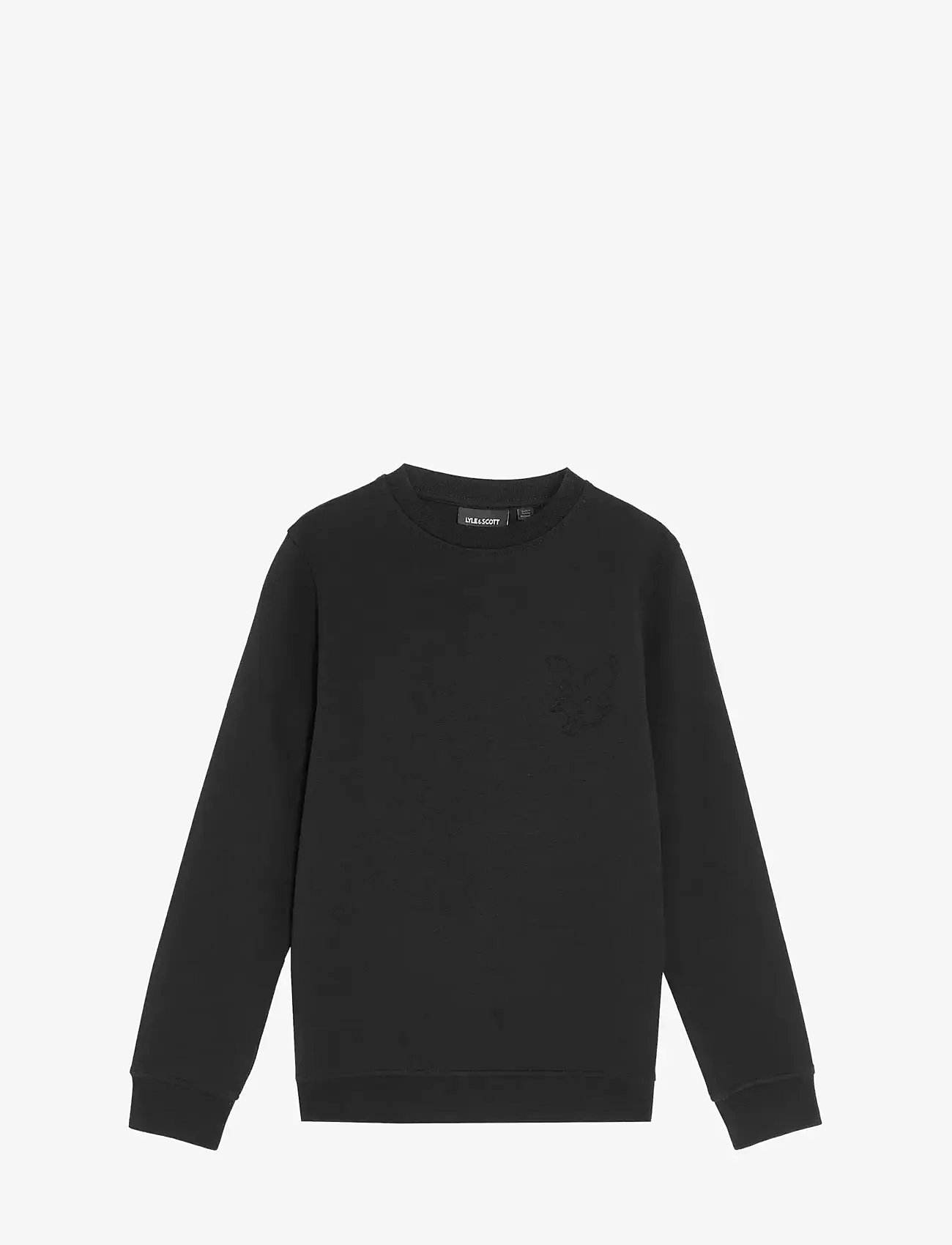 Lyle & Scott - Embossed Eagle Crew Neck - höstkläder - z865 jet black - 0