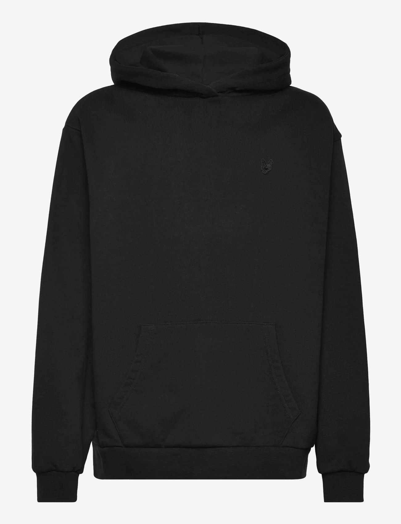 Lyle & Scott - Heavy Weight Drop Shoulder Hoodie - z865 jet black - 0