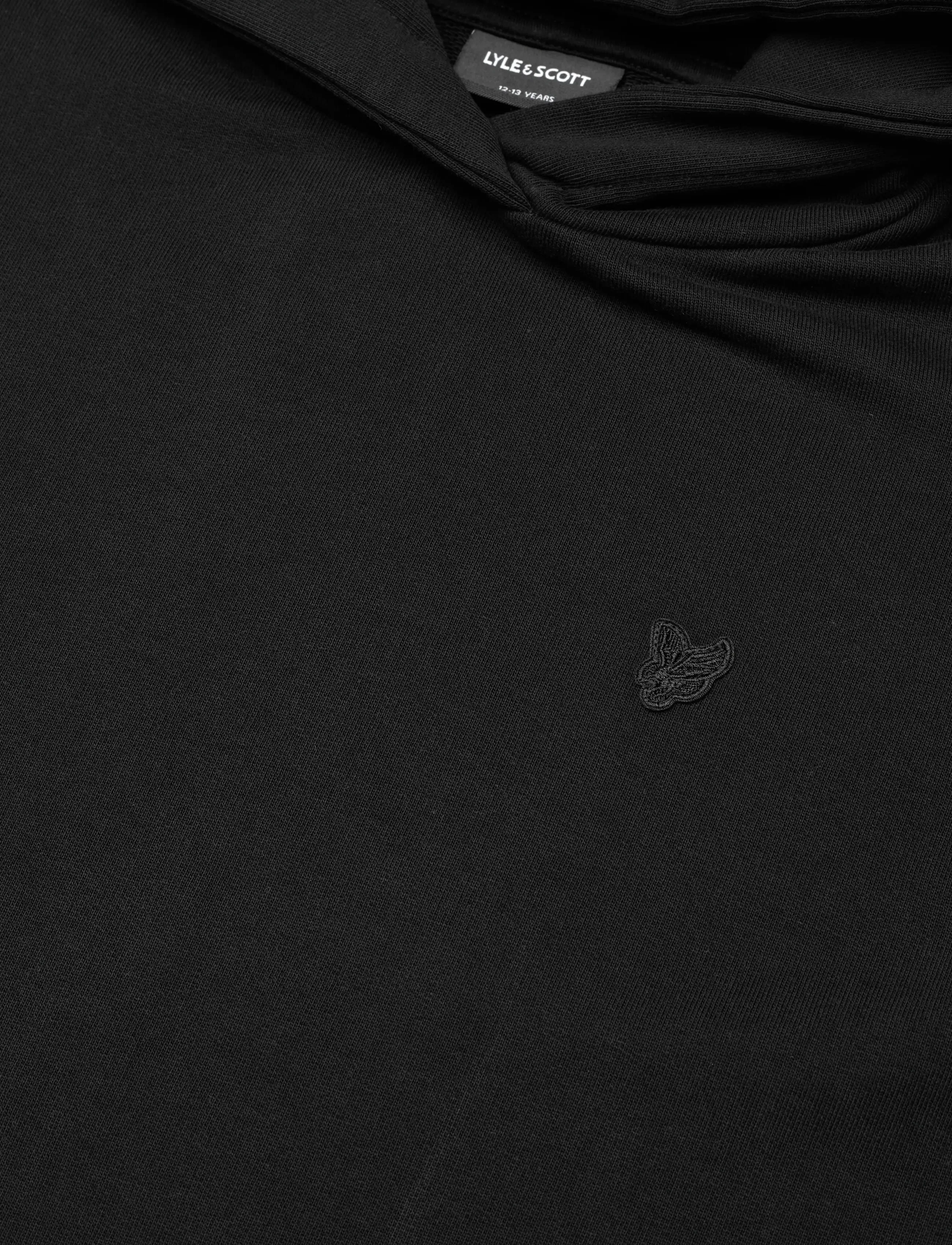 Lyle & Scott - Heavy Weight Drop Shoulder Hoodie - z865 jet black - 2