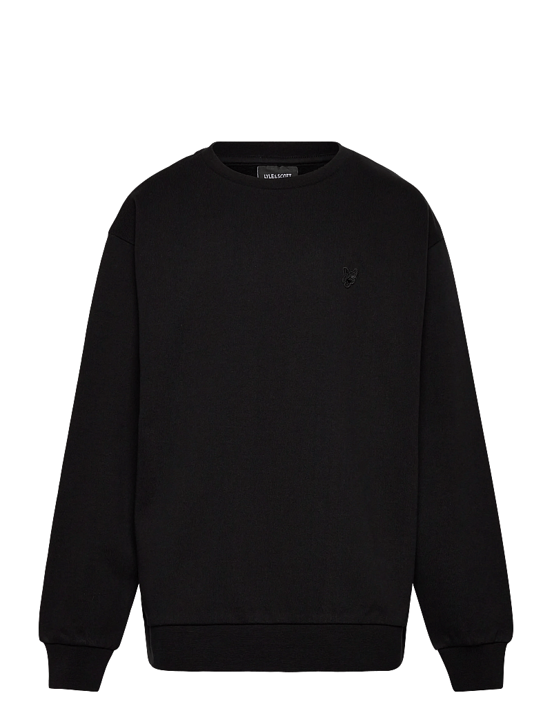 Lyle & Scott - Heavy Weight Drop Shoulder Crew - sweatshirts - z865 jet black - 0