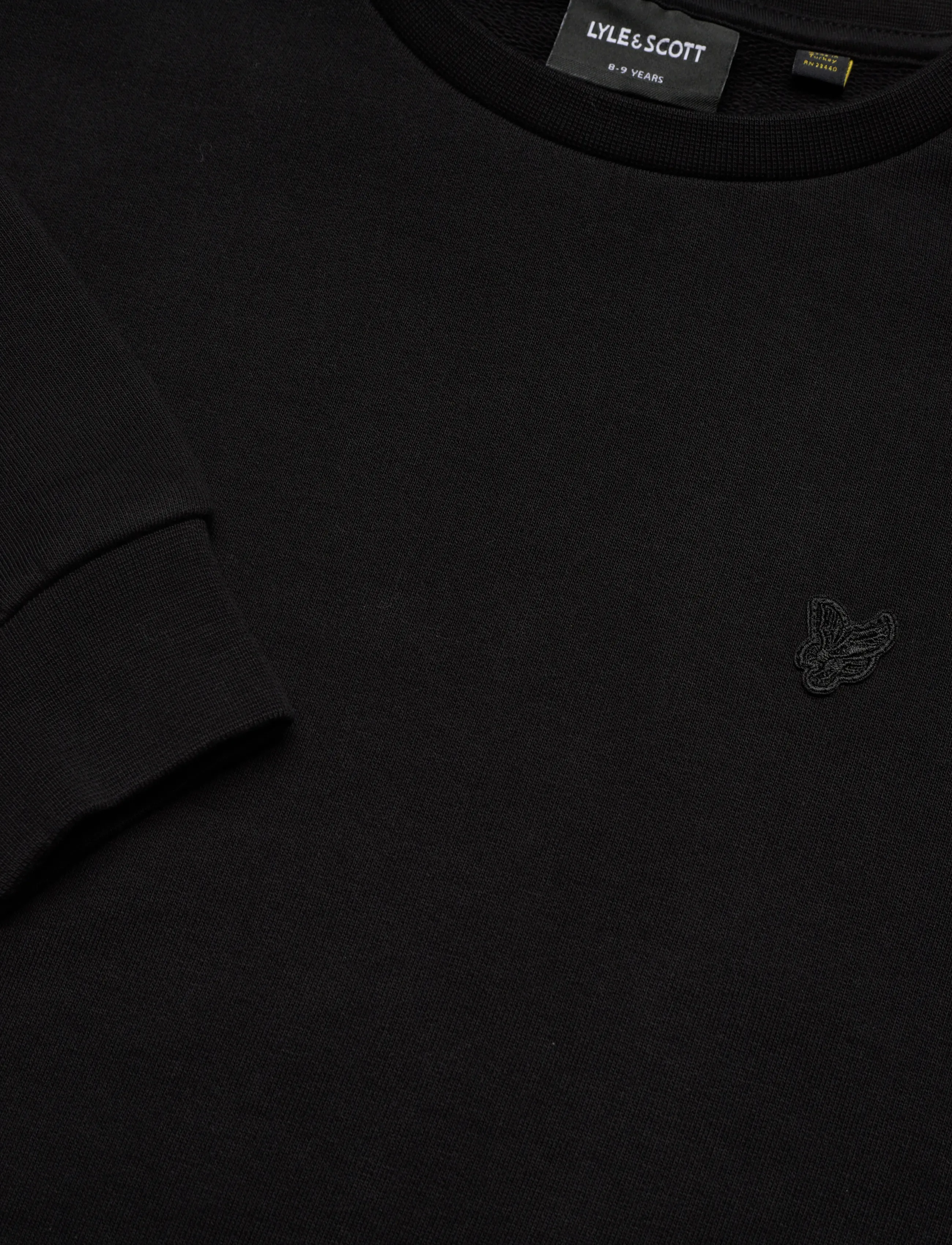 Lyle & Scott - Heavy Weight Drop Shoulder Crew - z865 jet black - 2