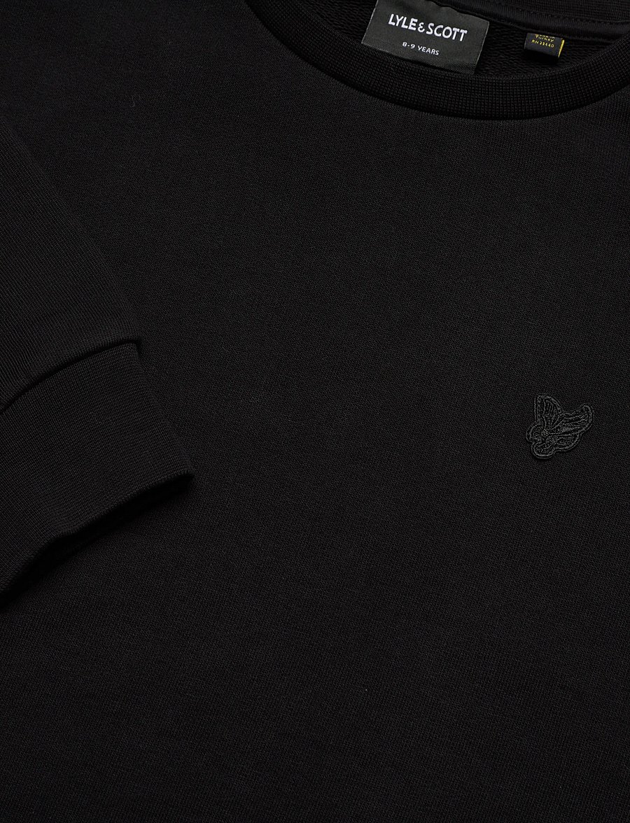 Lyle & Scott - Heavy Weight Drop Shoulder Crew - z865 jet black - 2