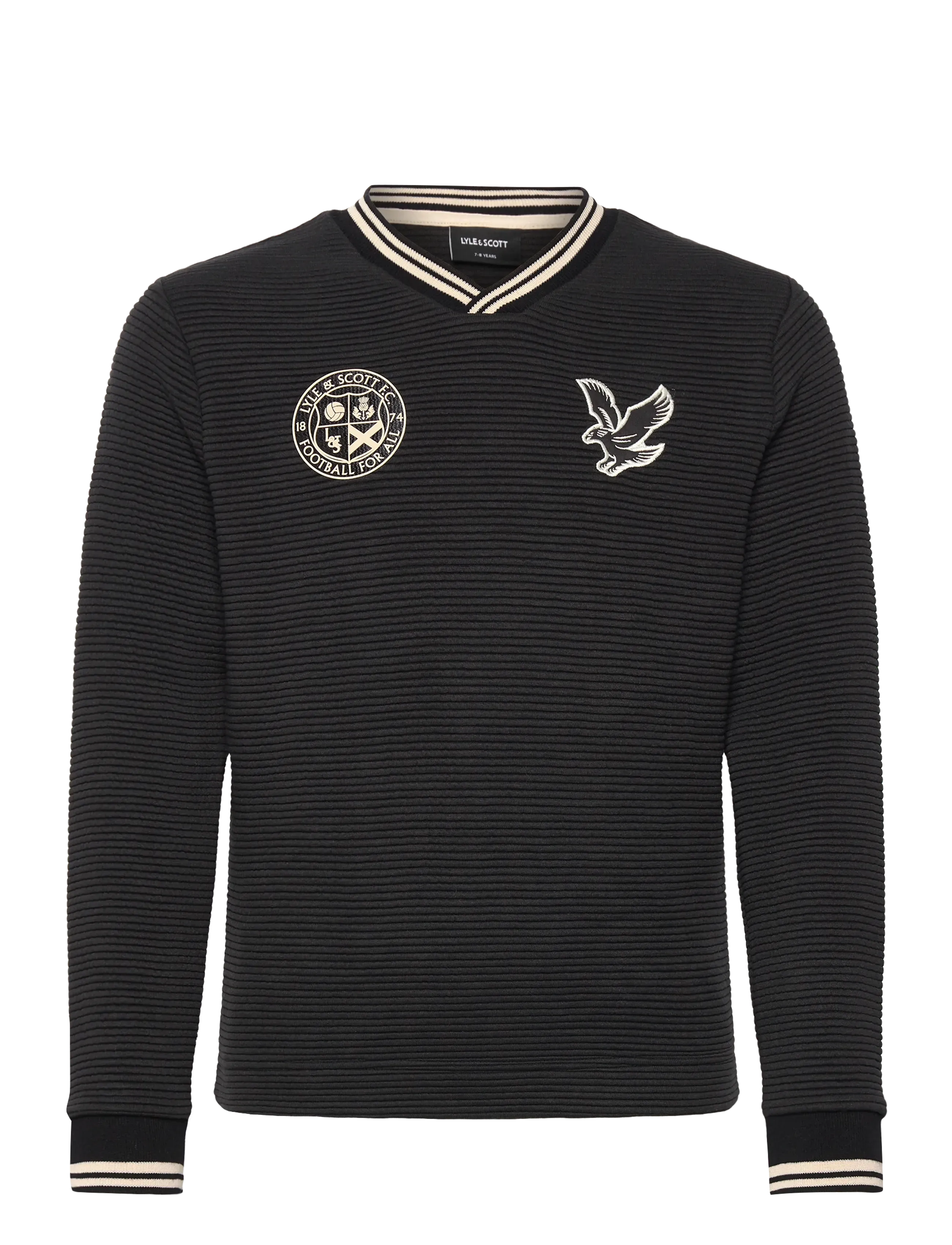 Lyle & Scott Football Sweatshirt, Børn, Fodbold Sweatshirt, Sort, Str: 170-176