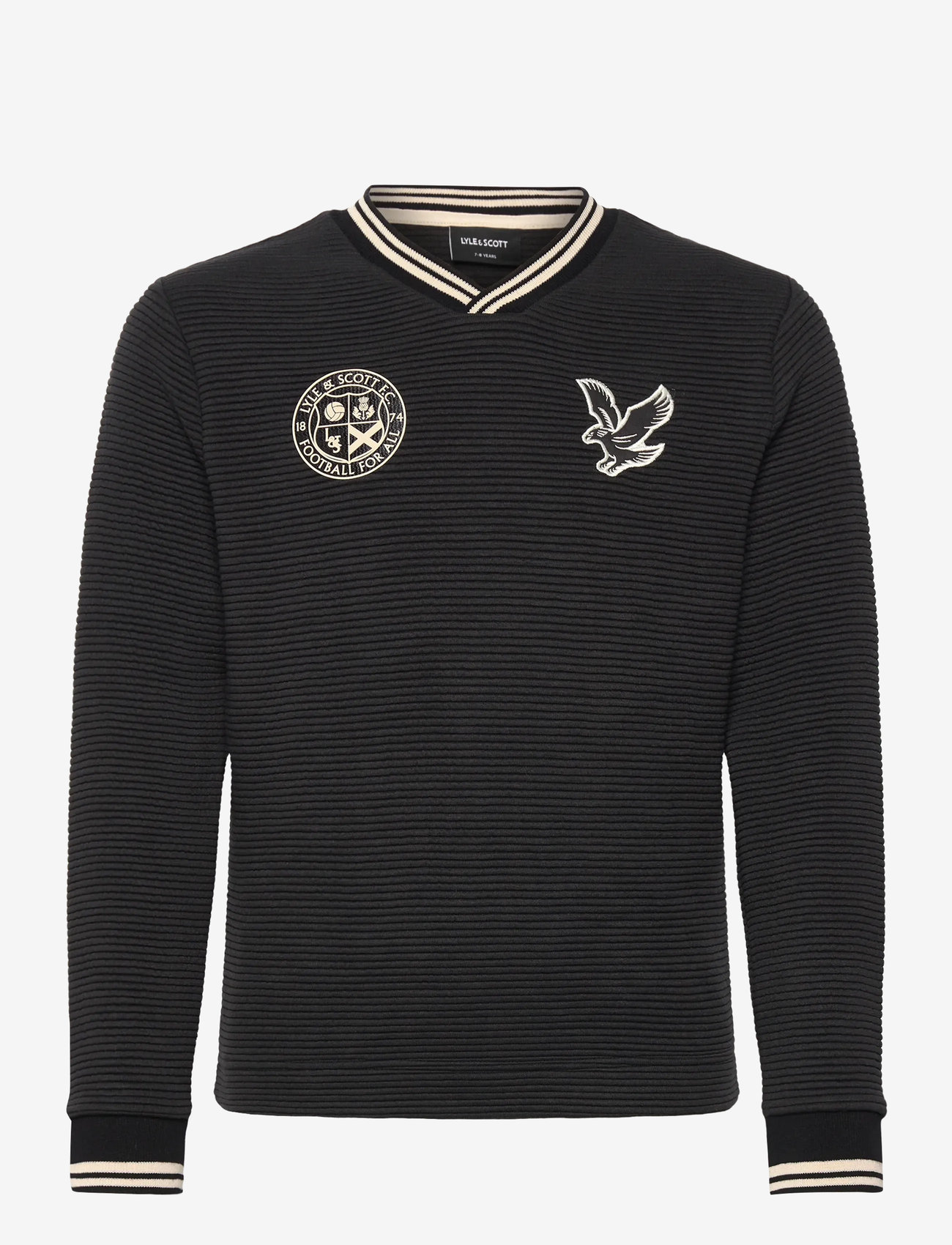 Lyle & Scott - Football Sweatshirt - sporta topi - z865 jet black - 0