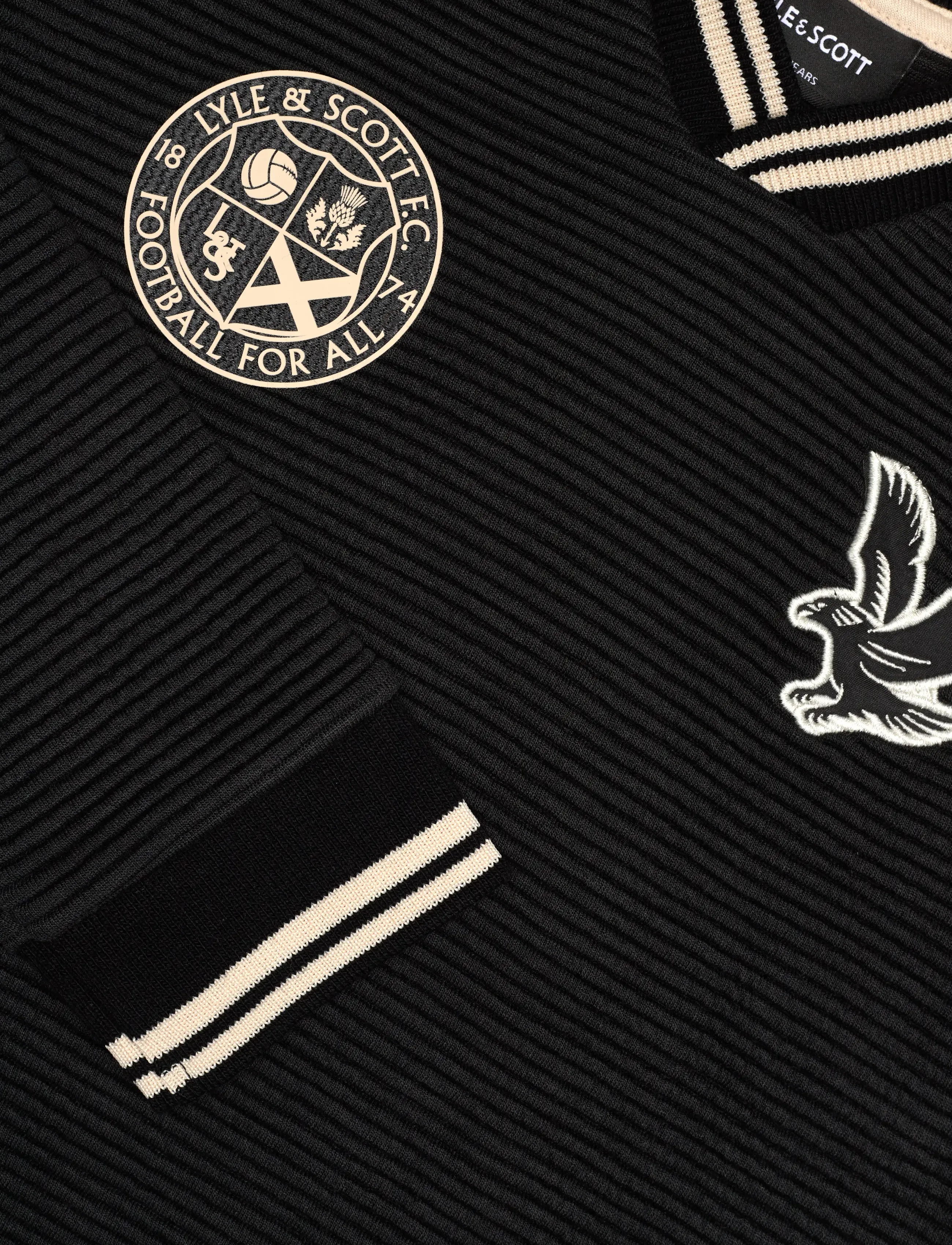 Lyle & Scott - Football Sweatshirt - sporta topi - z865 jet black - 2