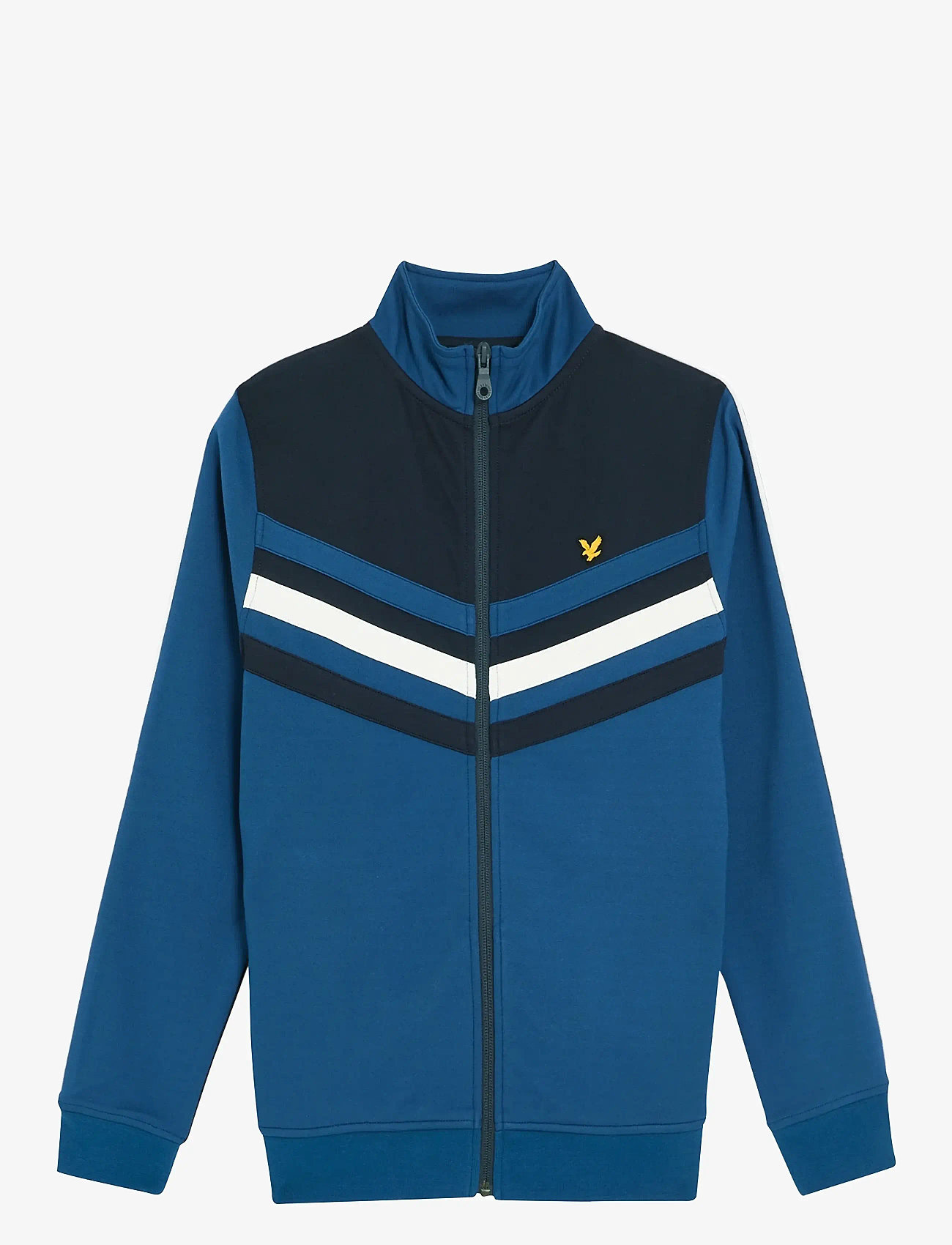 Lyle & Scott - Colour Block Track Jacket - sweatshirts - z271 dark navy - 0