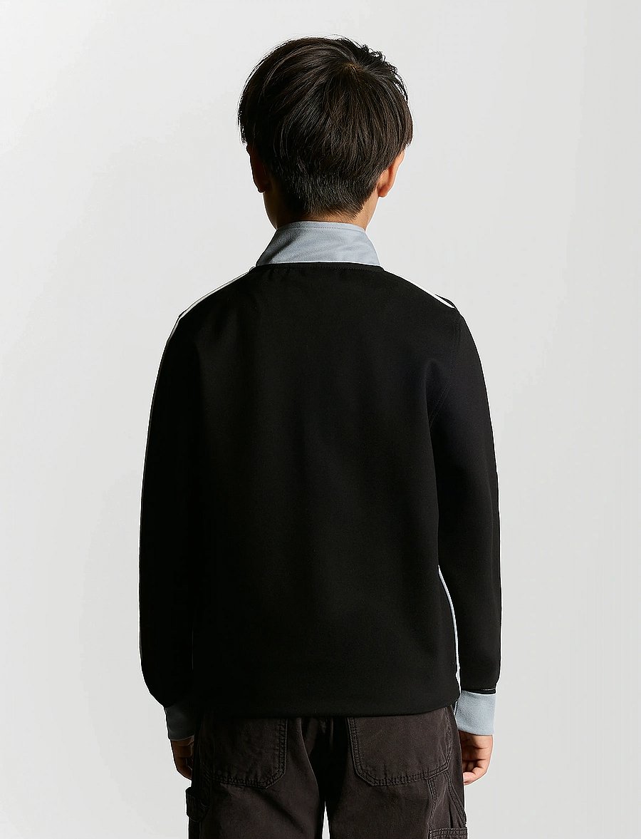 Lyle & Scott - Colour Block Track Jacket - sweatshirts - z865 jet black - 3