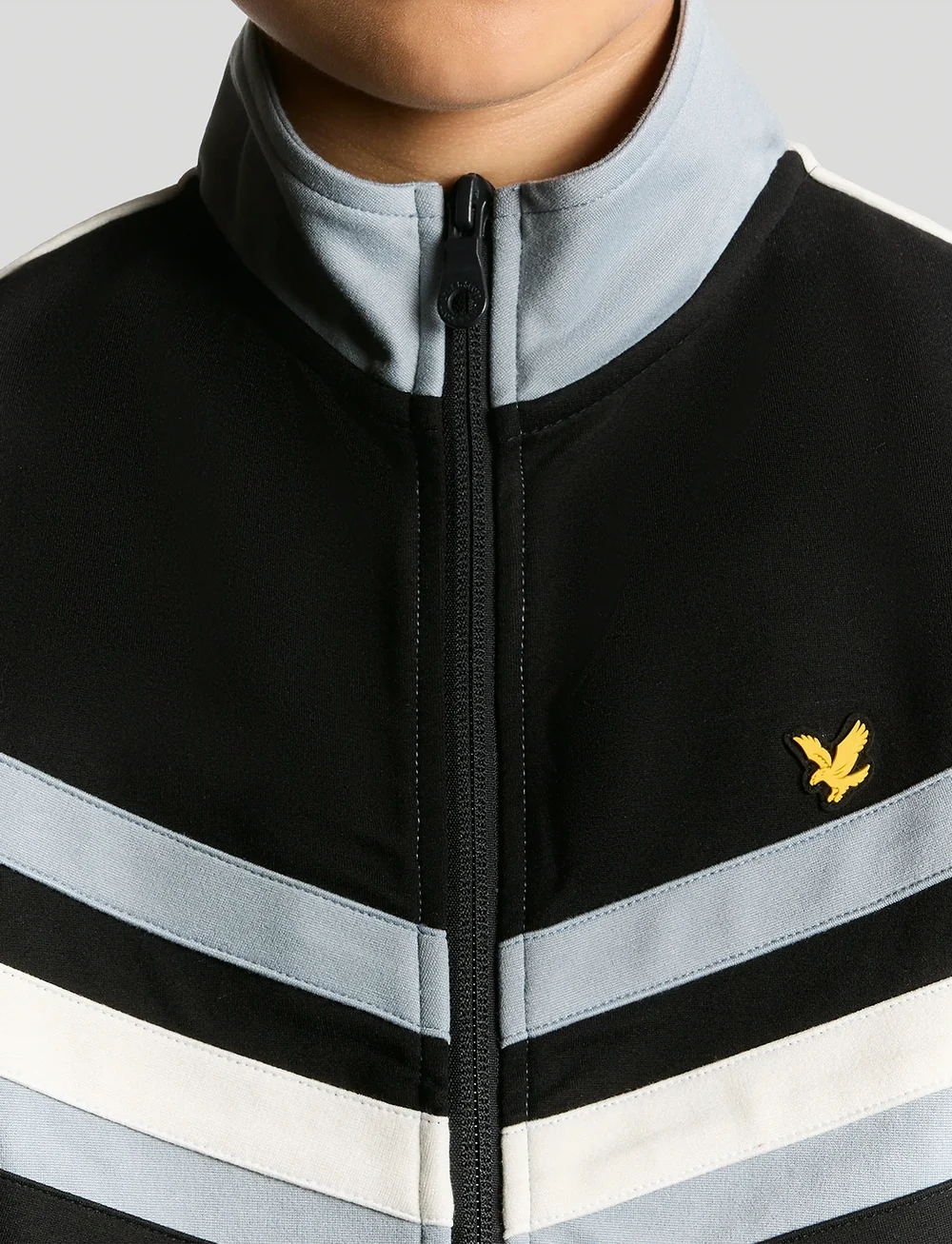 Lyle & Scott - Colour Block Track Jacket - sweatshirts - z865 jet black - 5