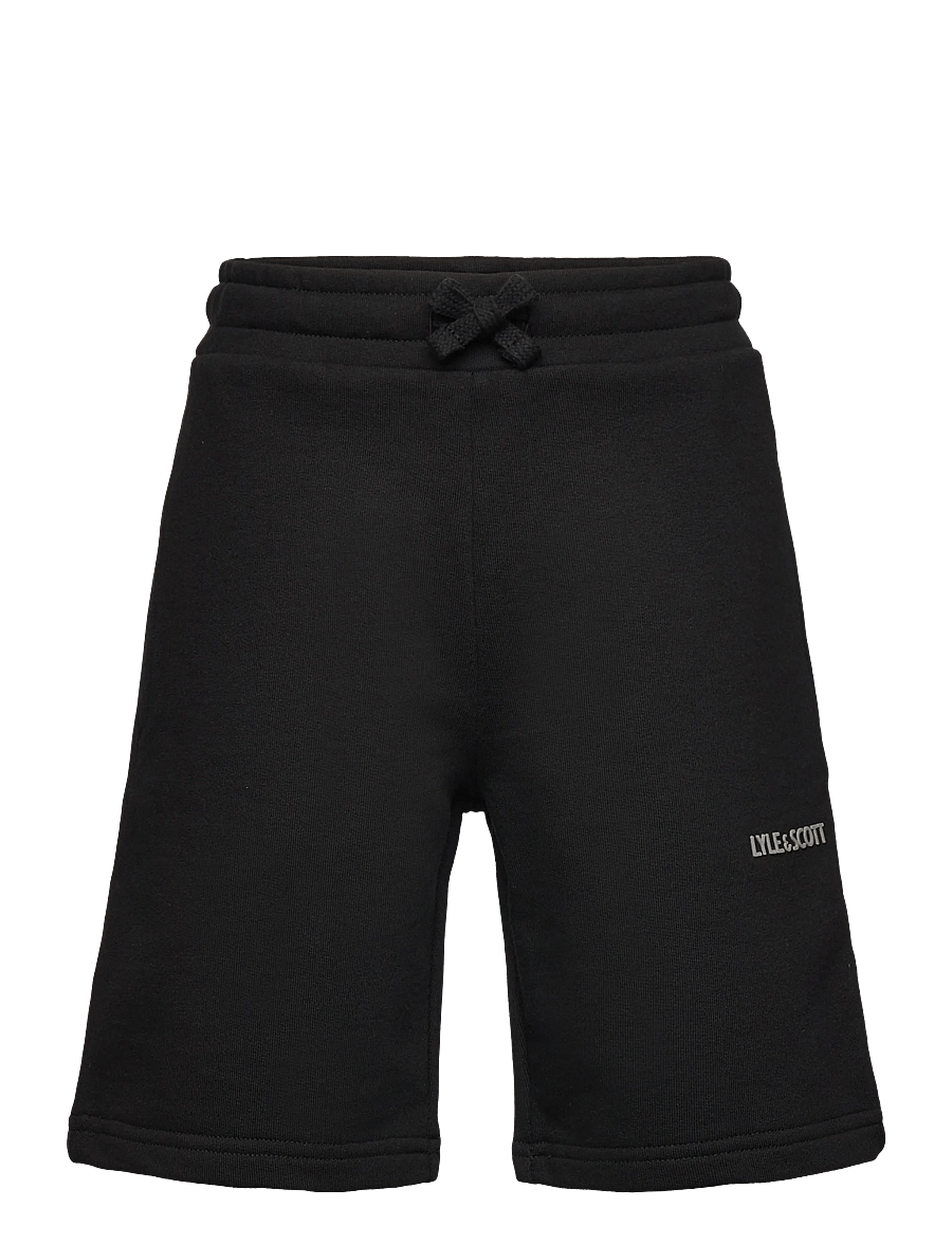 Lyle & Scott - Logo Print Sweat Short - mjukisshorts - z865 jet black - 1