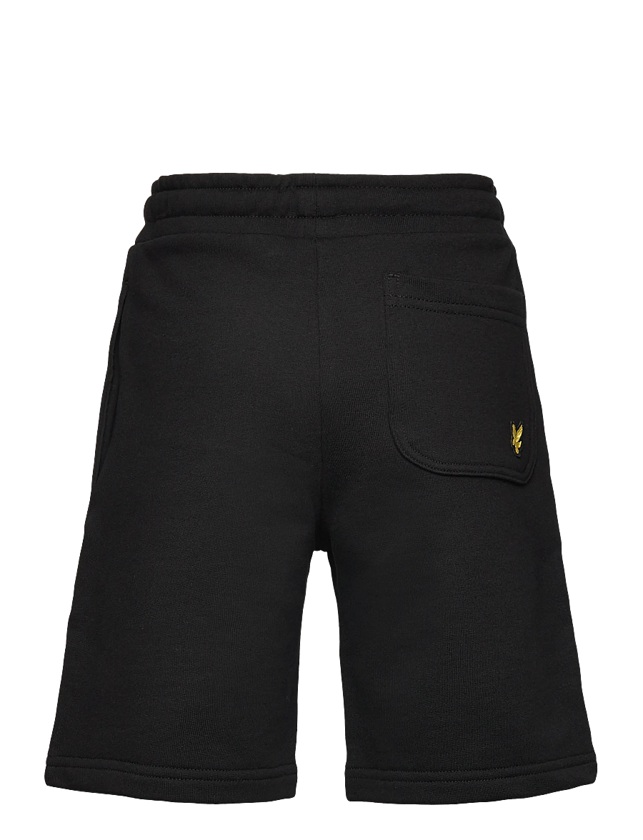 Lyle & Scott - Logo Print Sweat Short - mjukisshorts - z865 jet black - 2