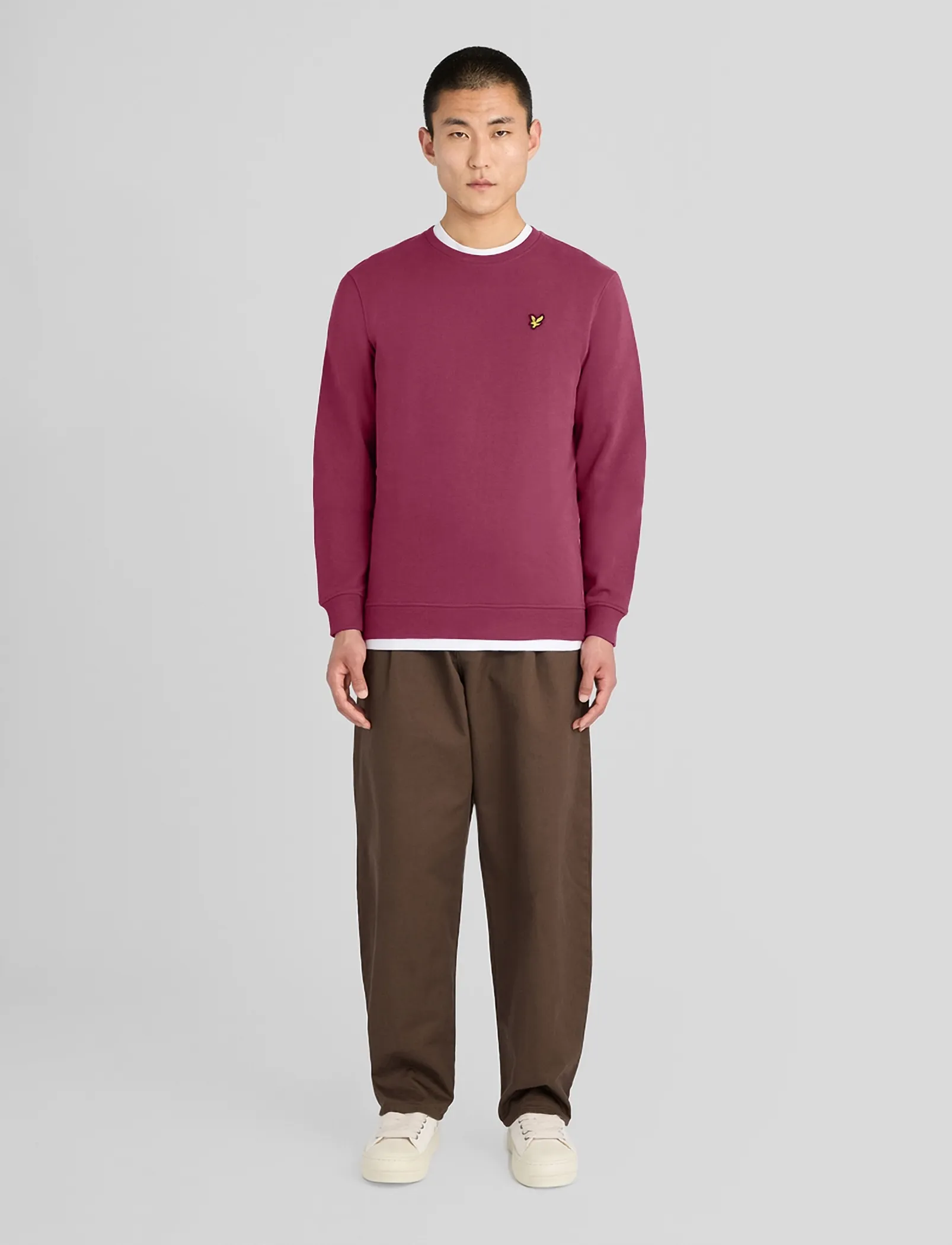 Lyle & Scott Crew Neck Sweatshirt - Dressipluusid - RICH BURGUNDY / burgundy