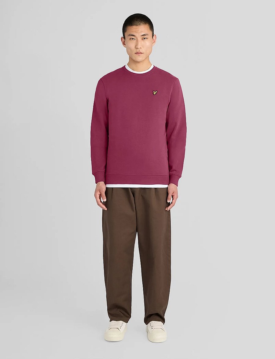 Lyle & Scott - Crew Neck Sweatshirt - sweatshirts - rich burgundy - 0