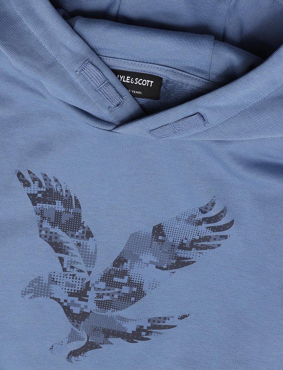 Lyle & Scott - Pixelated Eagle Print Hoodie - hettupeysur - power blue - 2