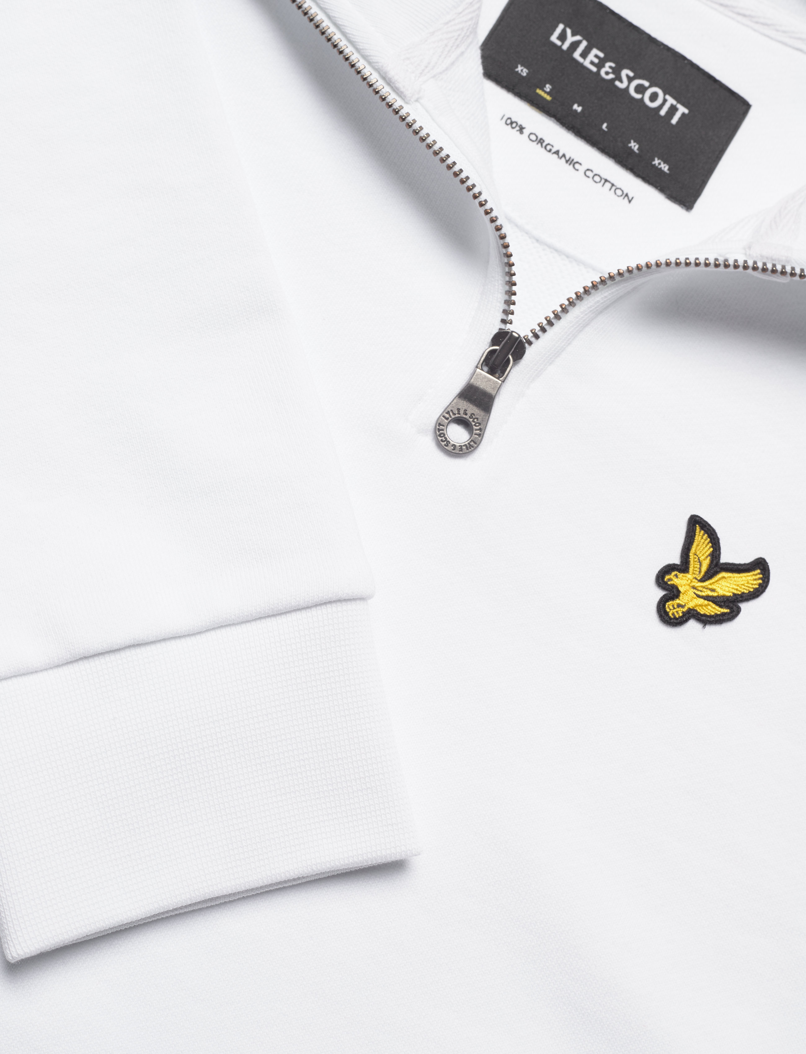 Lyle & Scott - Cropped 1/4 Zip - white - 2