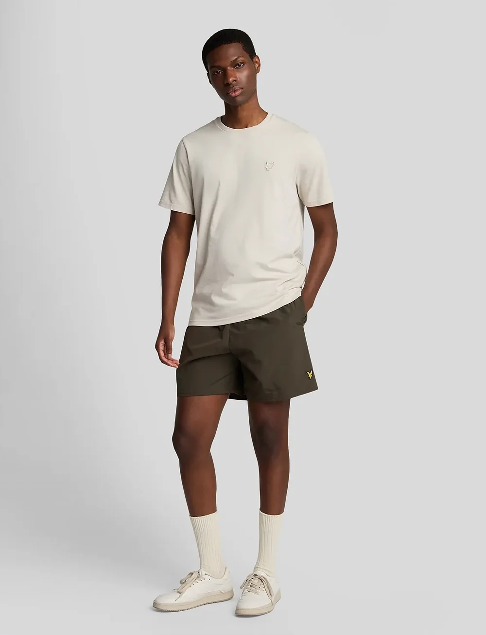 Lyle & Scott - Plain Swimshort - badshorts - w485 olive - 0