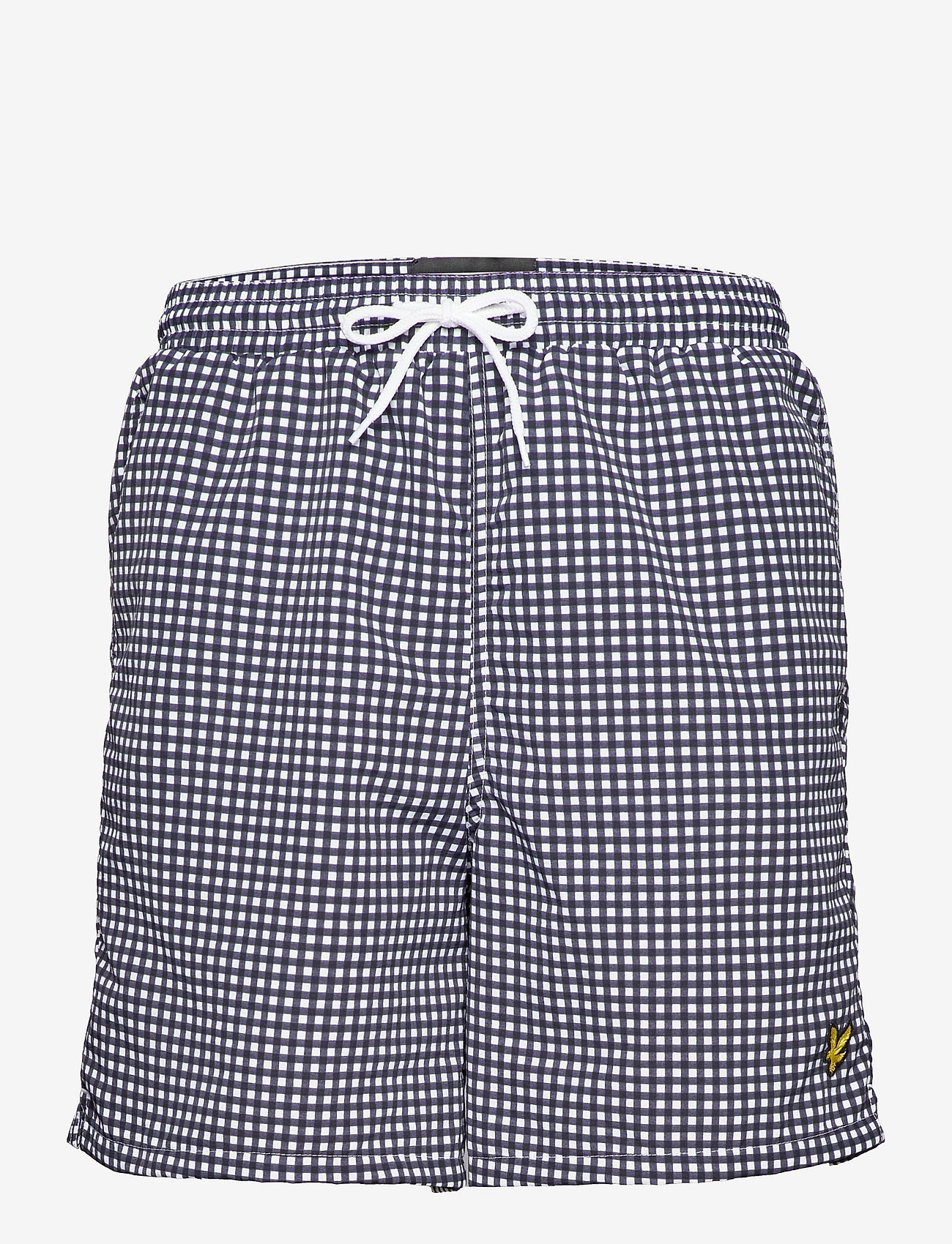 Gingham Swim Short - DARK NAVY/ WHITE
