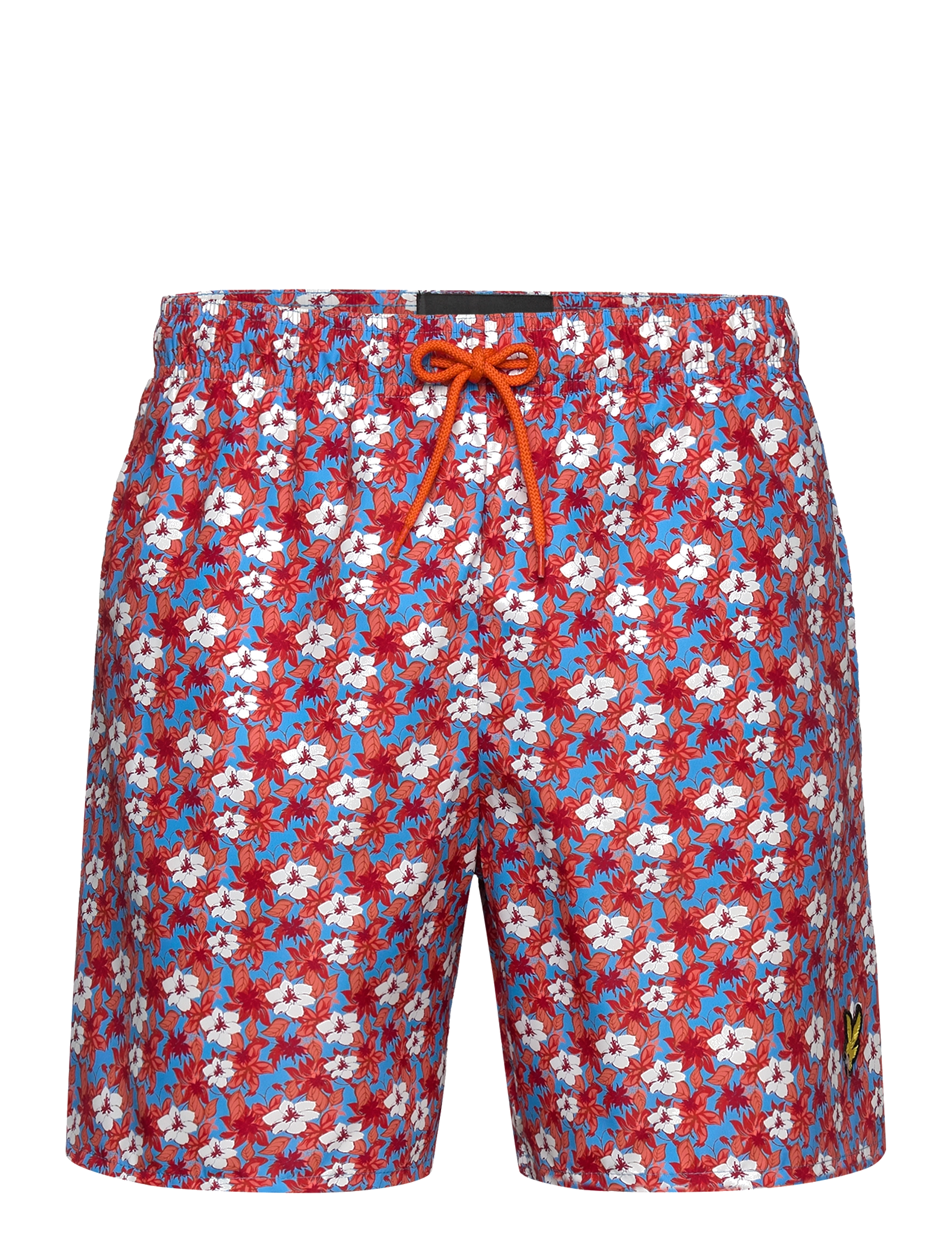 Lyle & Scott - Floral Print Resort Swim Shorts - x298 tangerine tango - 1