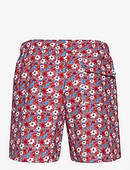 Lyle & Scott - Floral Print Resort Swim Shorts - badeshorts - x298 tangerine tango - 1