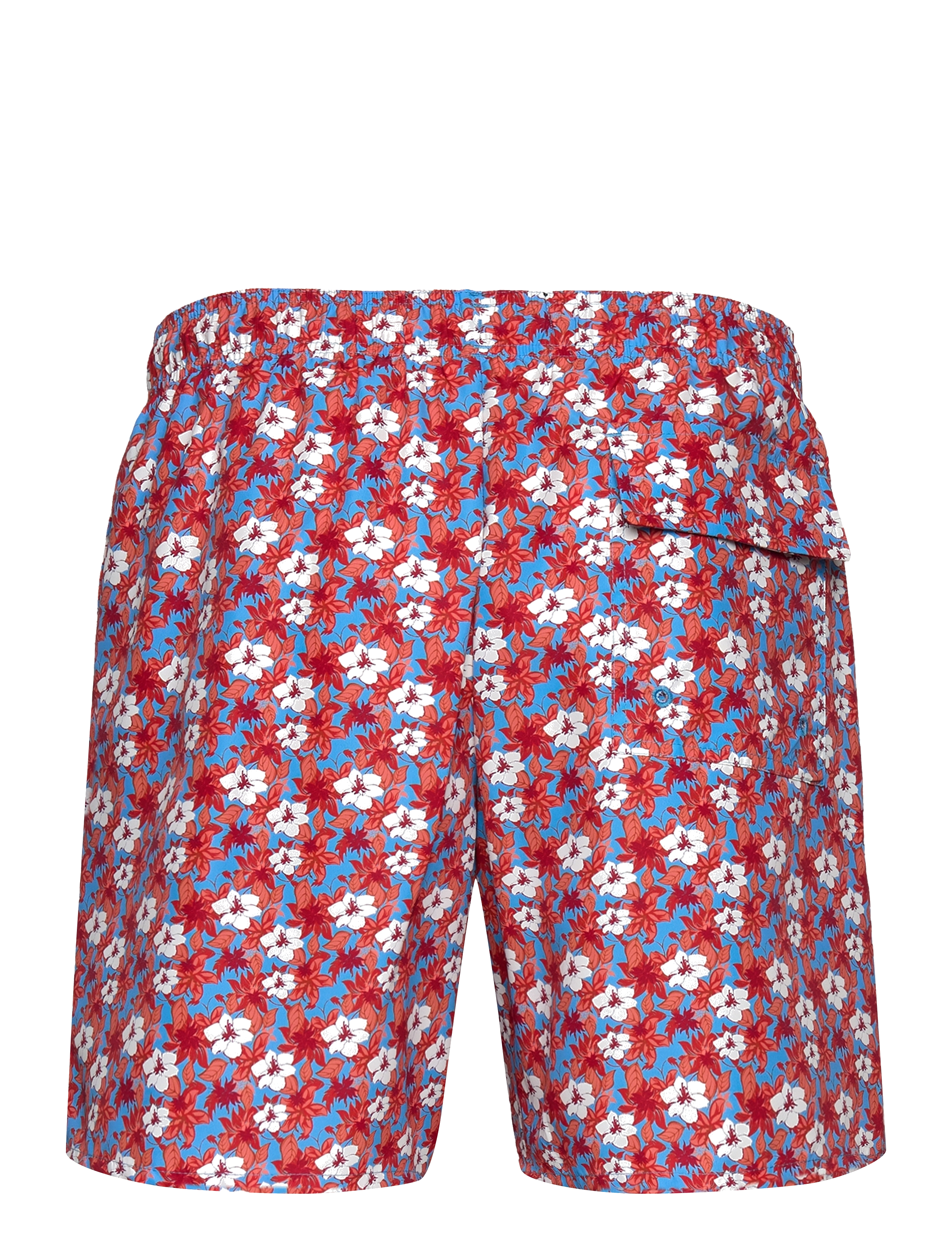 Lyle & Scott - Floral Print Resort Swim Shorts - x298 tangerine tango - 2