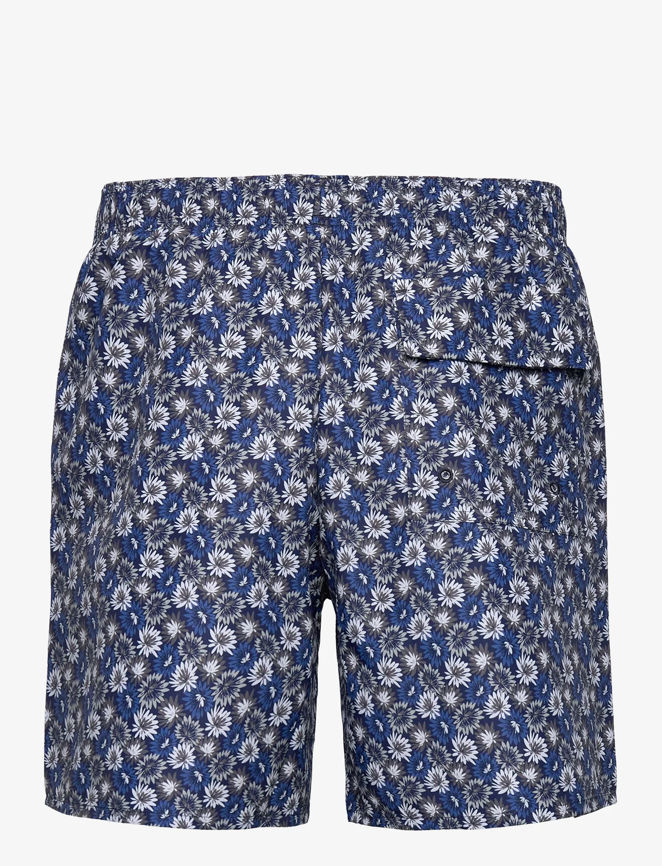 Lyle & Scott - Floral Print Resort Swim Shorts - swim shorts - z271 dark navy - 1