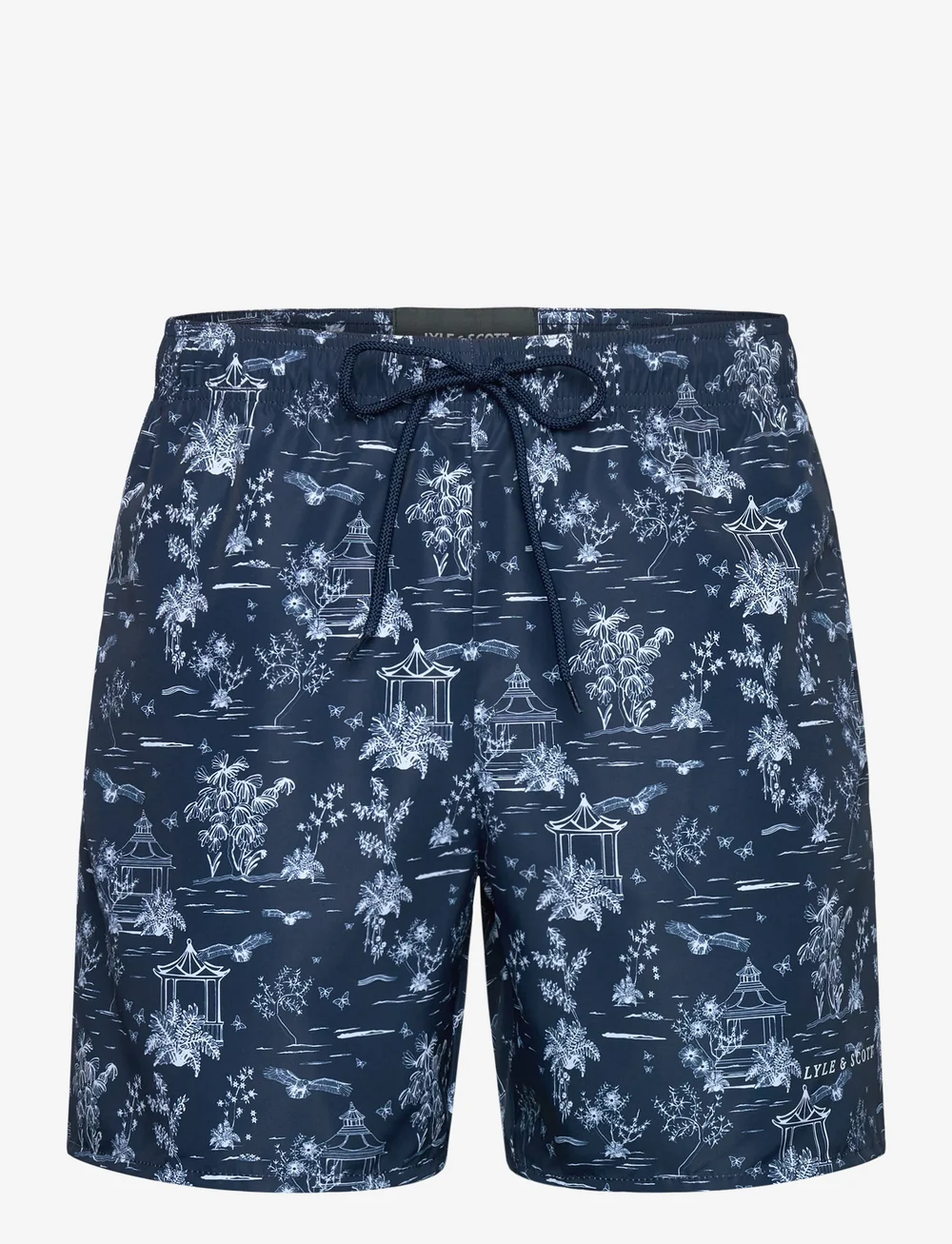 Lyle & Scott - Botanical Garden Print Swimshort - swim shorts - z271 dark navy - 1