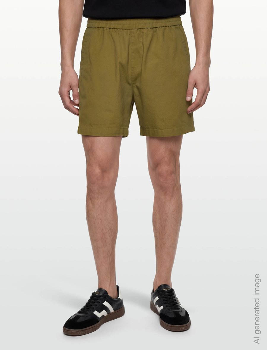 Lyle & Scott - Washed Cotton Short - freizeitshorts - y127 bright olive - 3