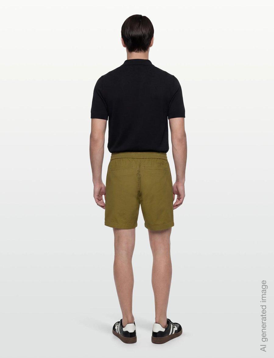 Lyle & Scott - Washed Cotton Short - freizeitshorts - y127 bright olive - 4
