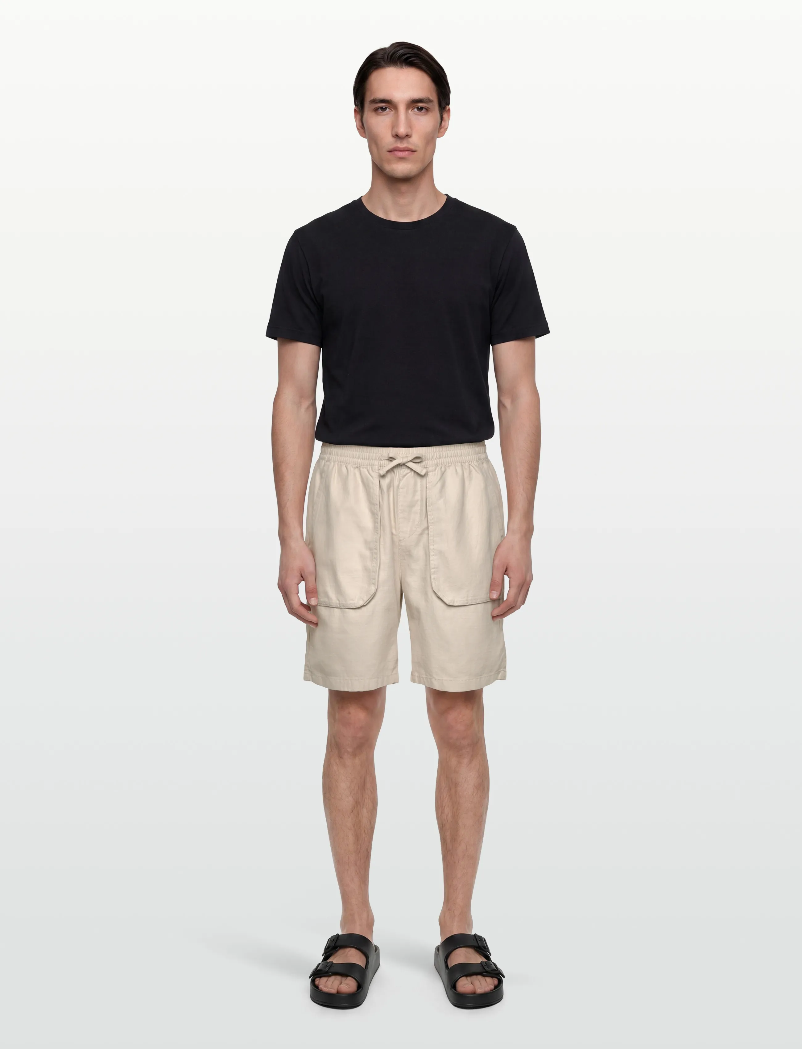 Lyle & Scott Linen Short, S, Beige, Shorts > Linen Shorts, Herre