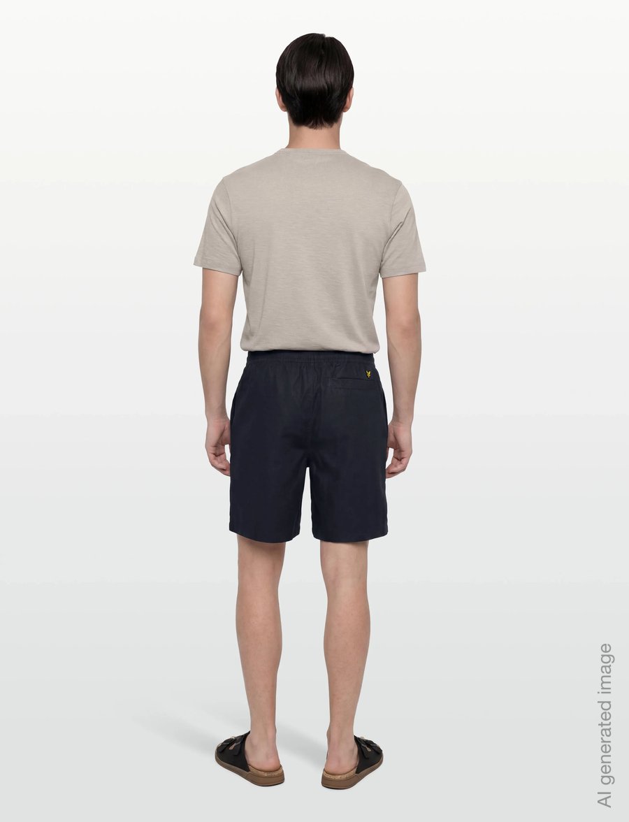 Lyle & Scott - Linen Short - linen shorts - z271 dark navy - 4