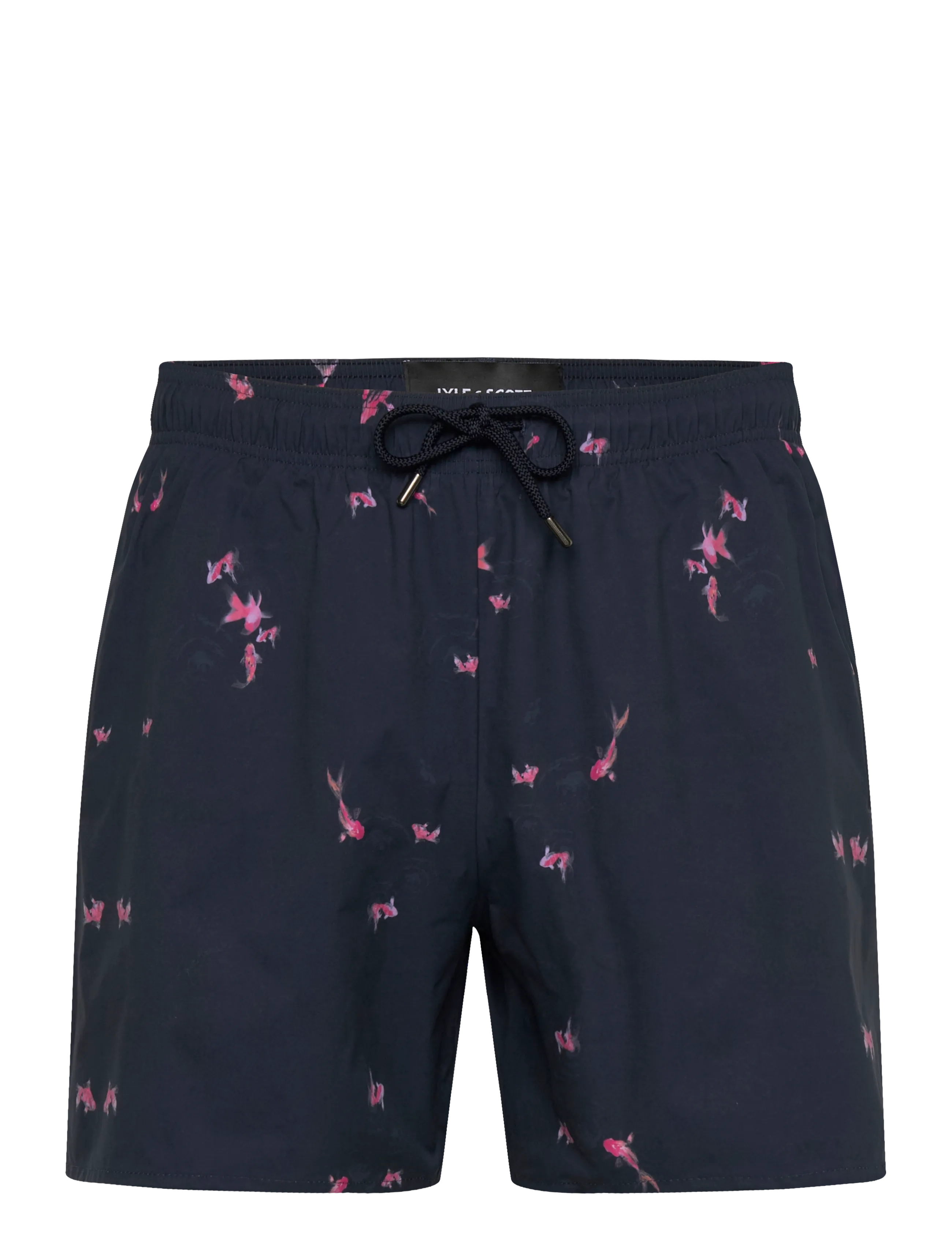 Lyle & Scott Goldfish Print Swimshort - Klær - DARK NAVY/ HOT PINK / navy