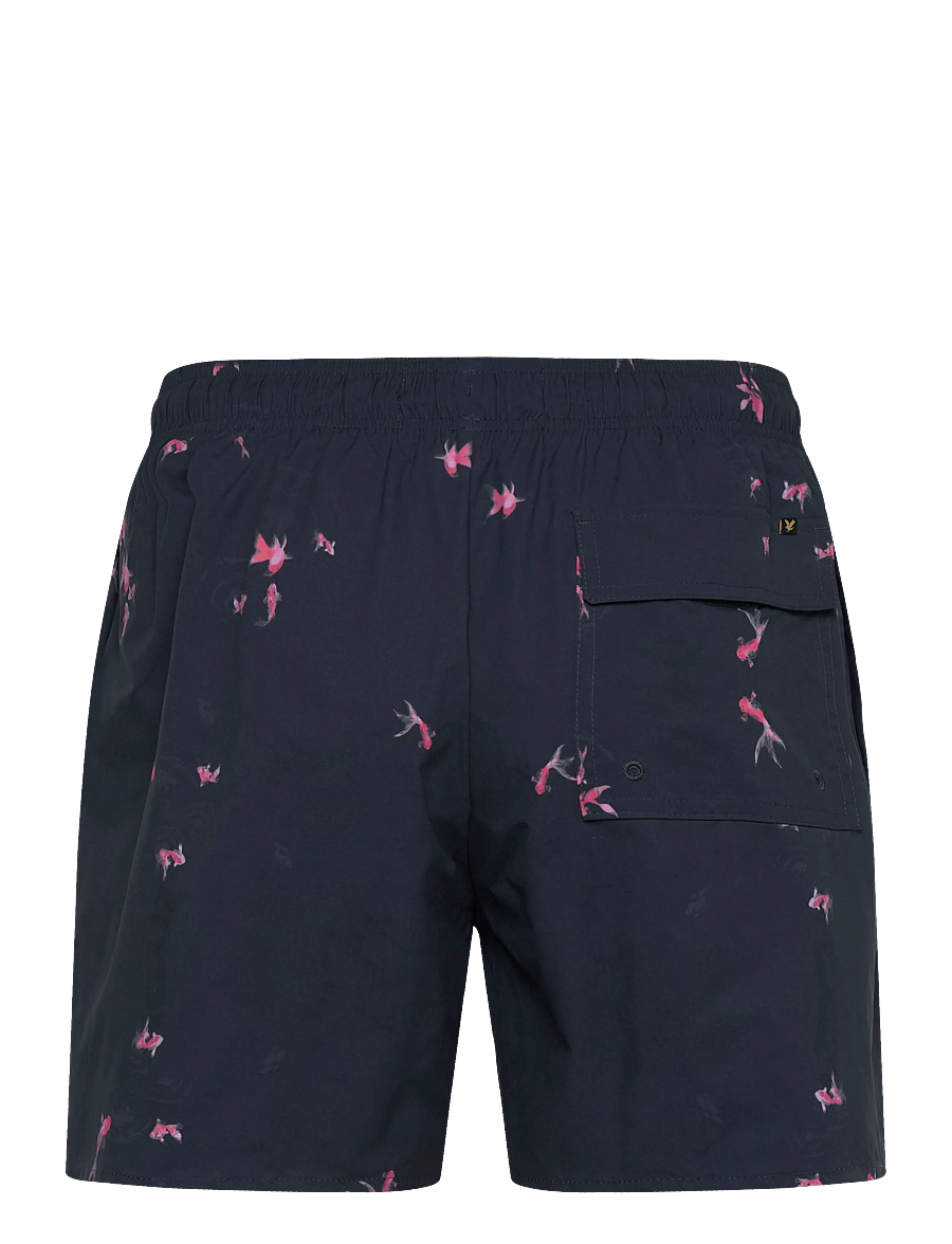 Lyle & Scott - Goldfish Print Swimshort - swim shorts - dark navy/ hot pink - 2