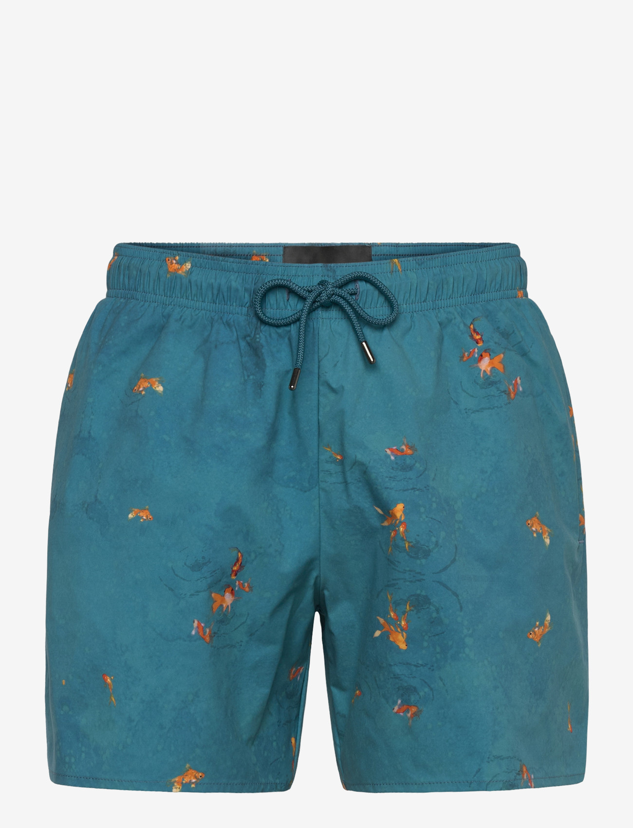 Lyle & Scott - Goldfish Print Swimshort - badeshorts - lagoon/ orange blaze - 1