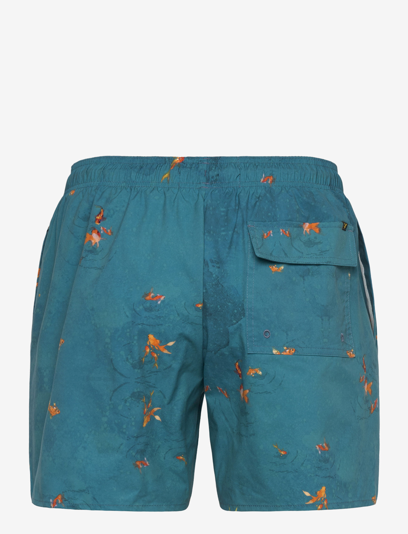 Lyle & Scott - Goldfish Print Swimshort - badeshorts - lagoon/ orange blaze - 2