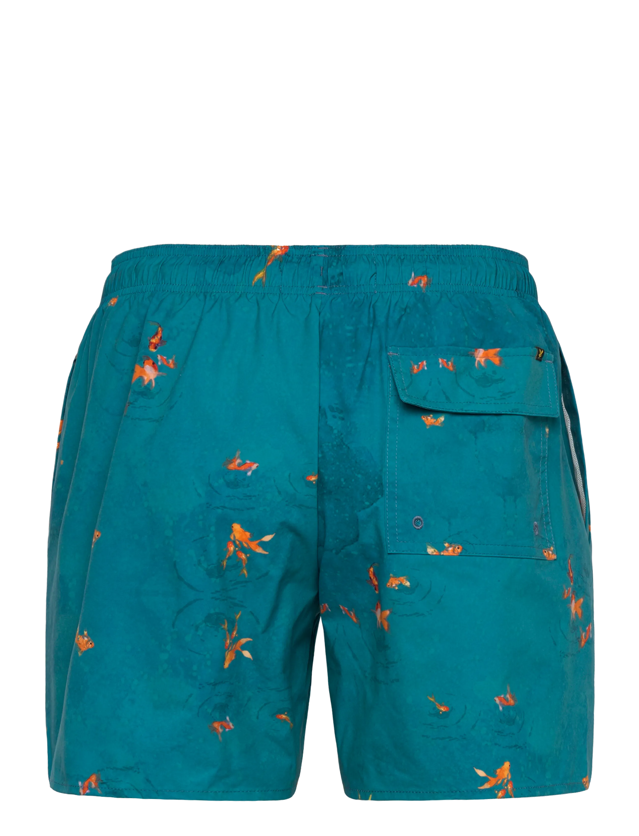 Lyle & Scott - Goldfish Print Swimshort - szorty kąpielowe - lagoon/ orange blaze - 2