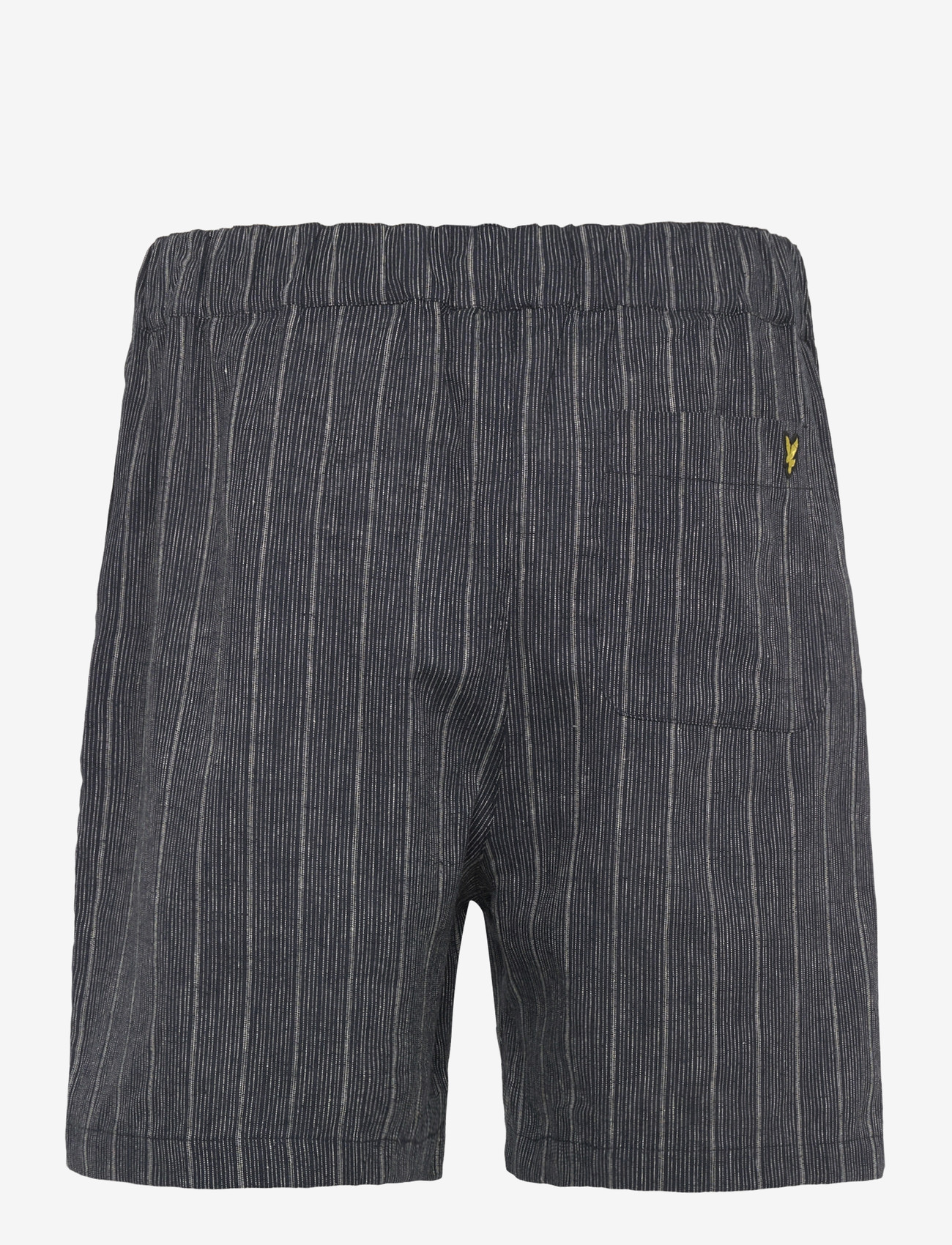 Lyle & Scott - Linen Blend Ticking Stripe Short - linen shorts - dark navy - 2