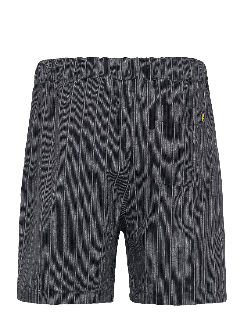 Lyle & Scott - Linen Blend Ticking Stripe Short - linen shorts - dark navy - 2