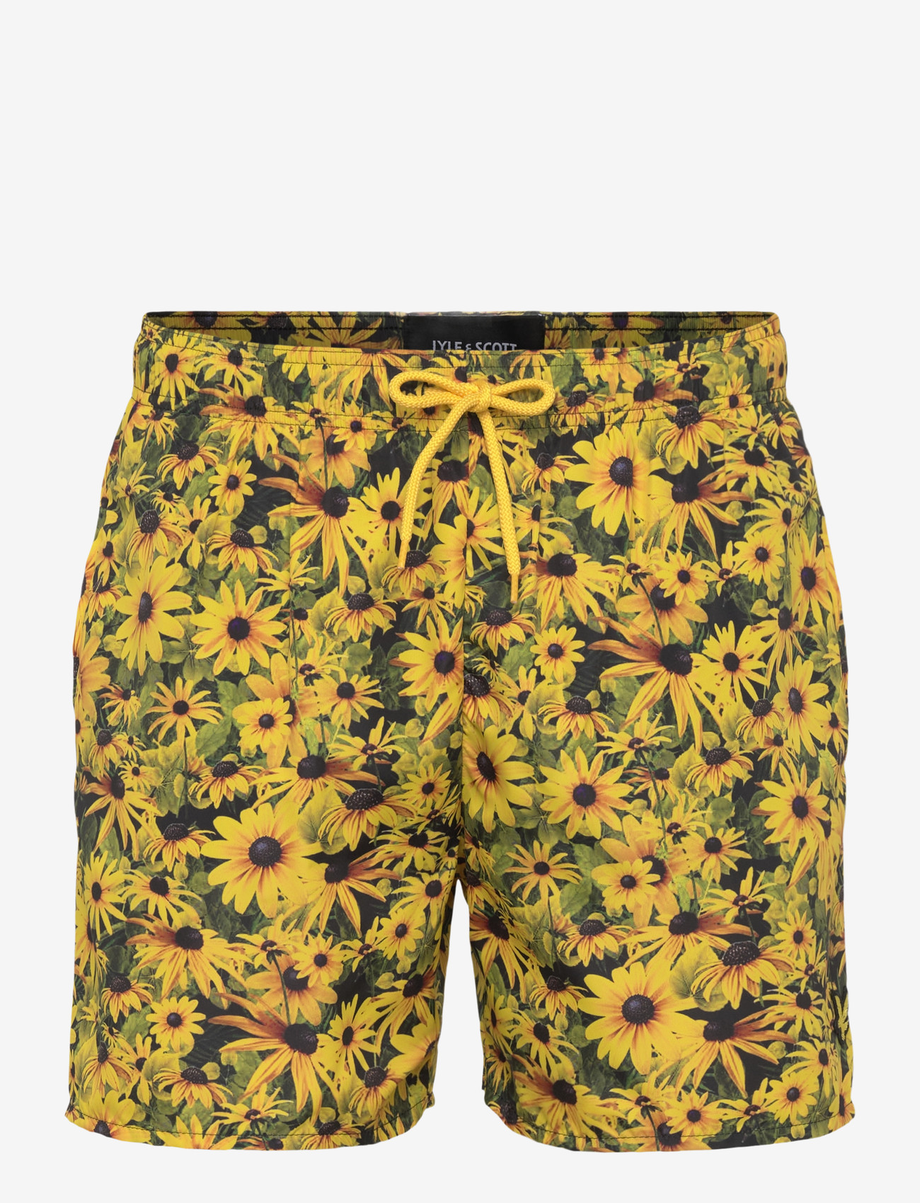 Lyle & Scott - Wild Garden Print Swimshort - swim shorts - super yellow - 1
