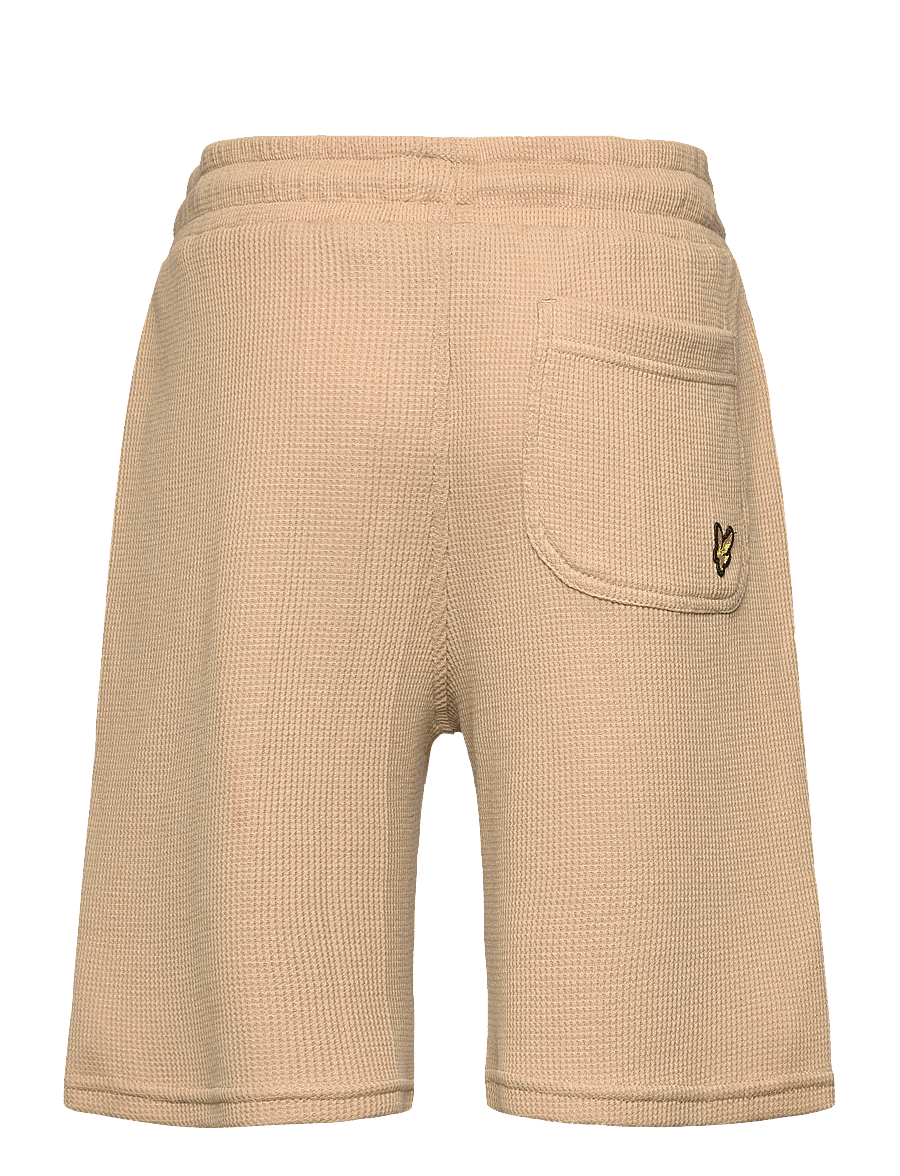 Lyle & Scott - Waffle Short - sweatshorts - x37 dark sand - 1