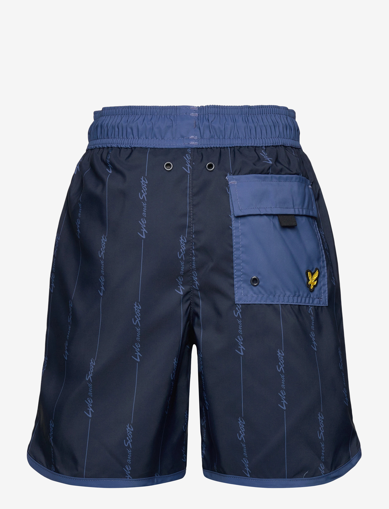 Lyle & Scott - Printed Board Short - badebukser - z271 dark navy - 2