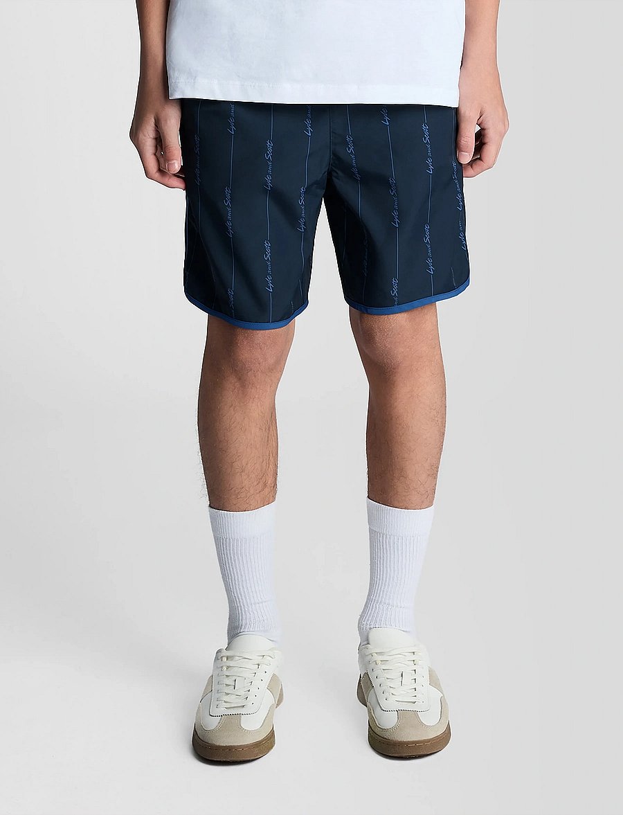 Lyle & Scott - Printed Board Short - badshorts - z271 dark navy - 0